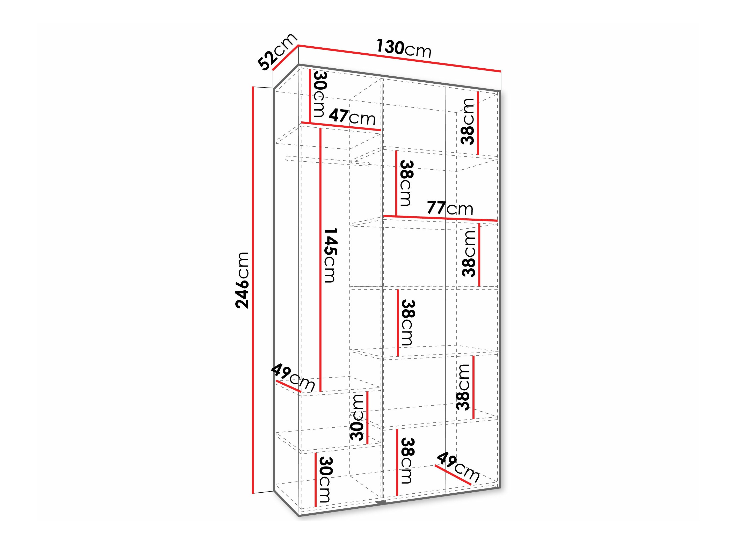 Gardróbszekrény Hartford 573 (Kasmír)