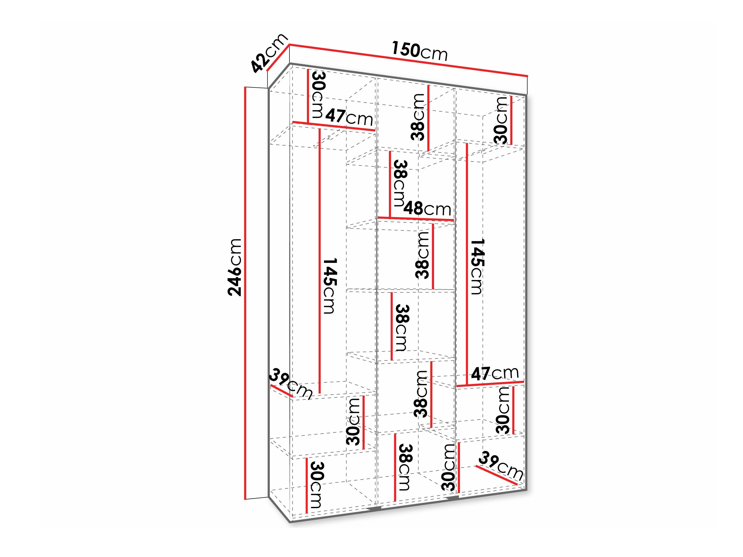 Gardróbszekrény Hartford 573 (Kasmír)