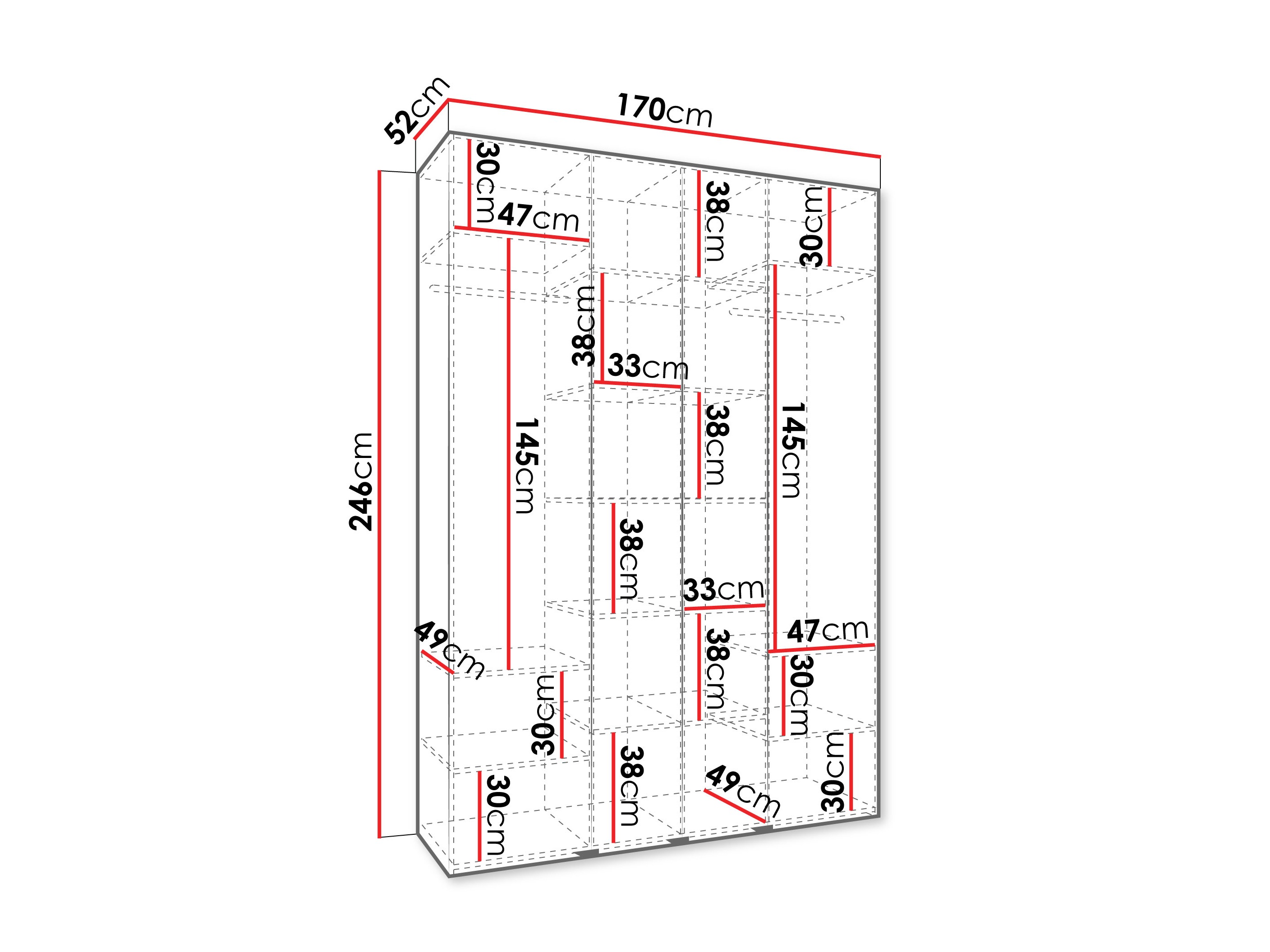 Gardróbszekrény Hartford 574 (Kasmír)
