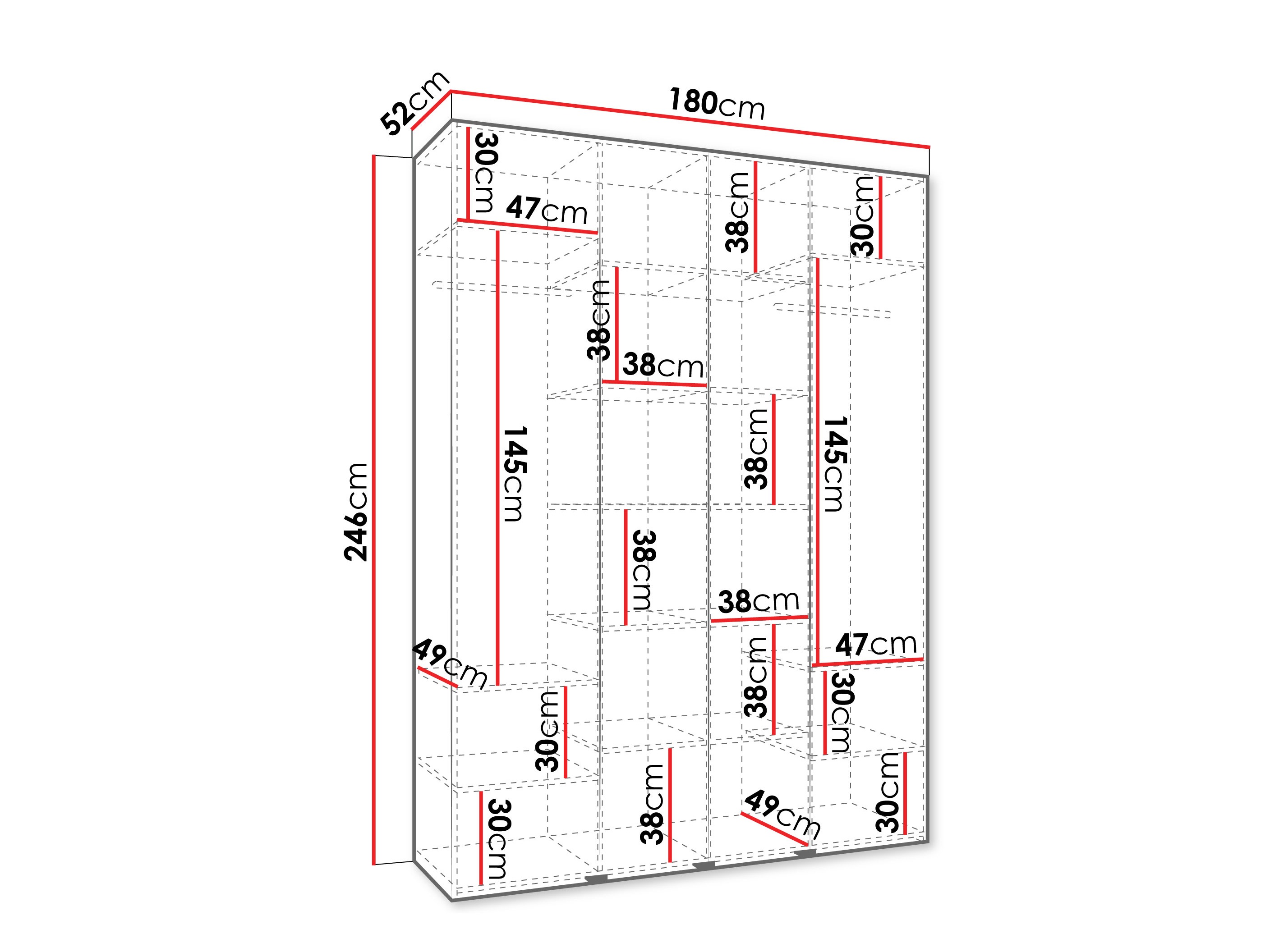 Gardróbszekrény Hartford 574 (Kasmír)