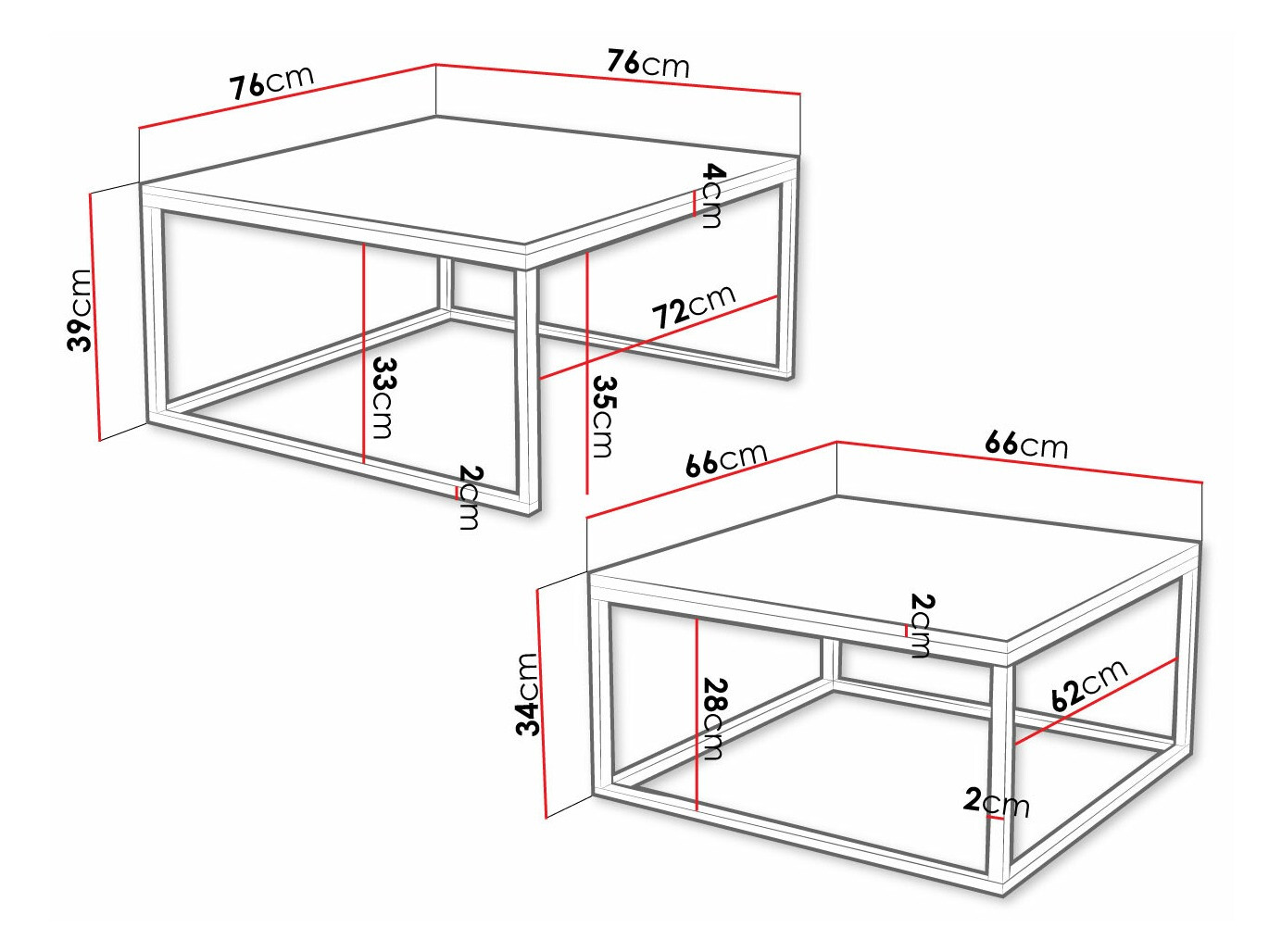 Dohányzóasztal szett SH10023