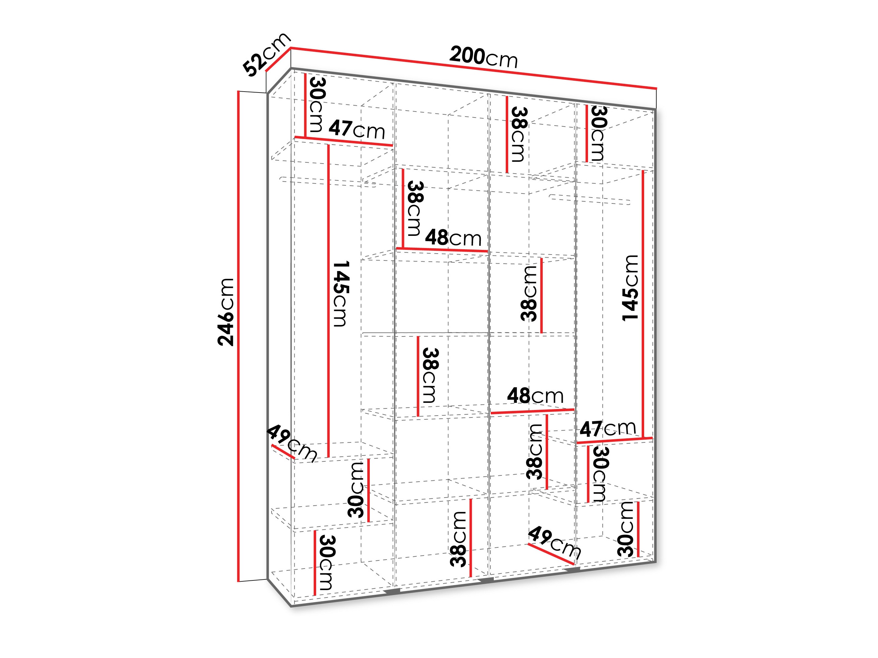 Gardróbszekrény Hartford 574 (Kasmír)