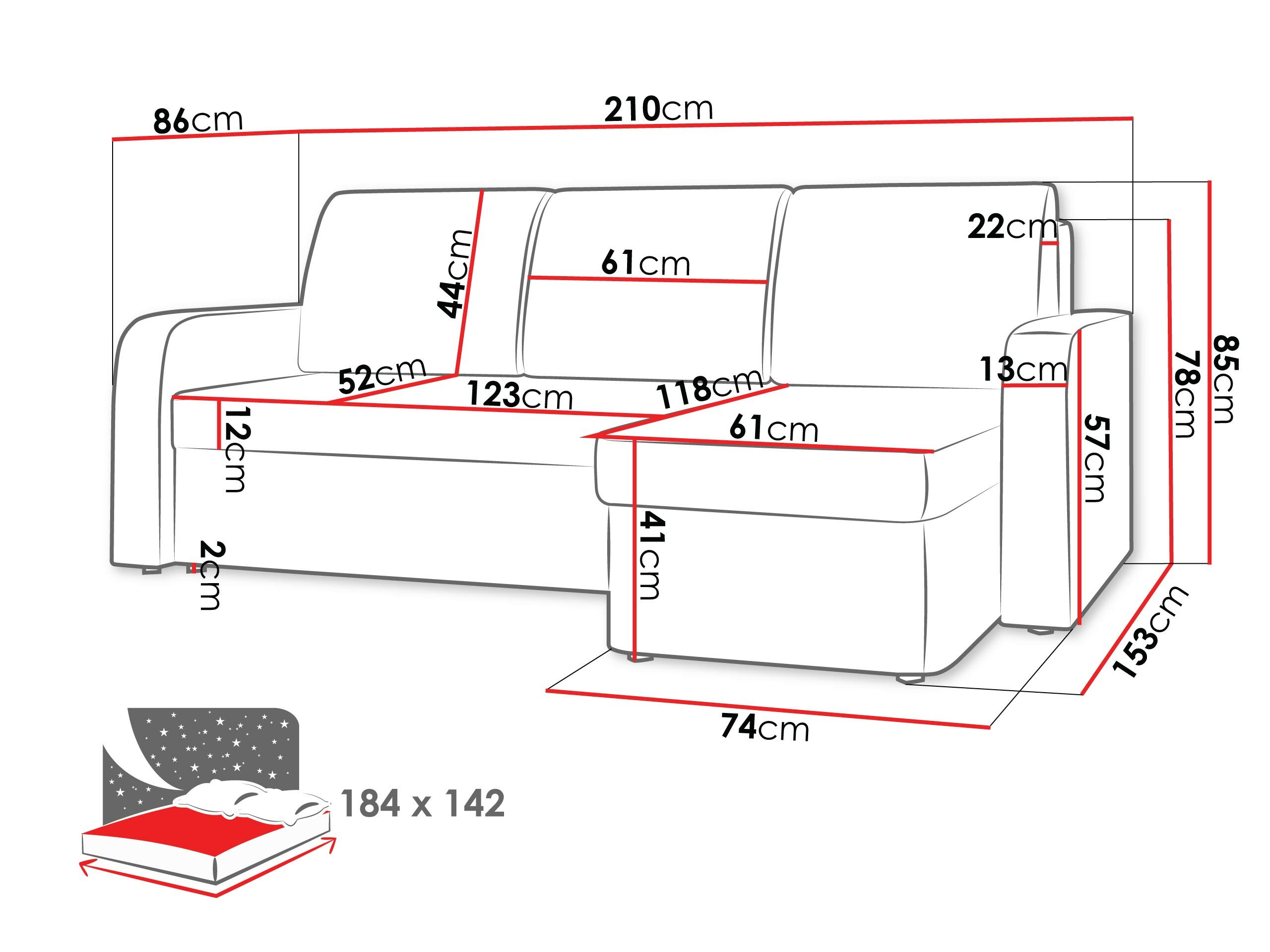 Sarokkanapé Rome 106 (Lux 06)