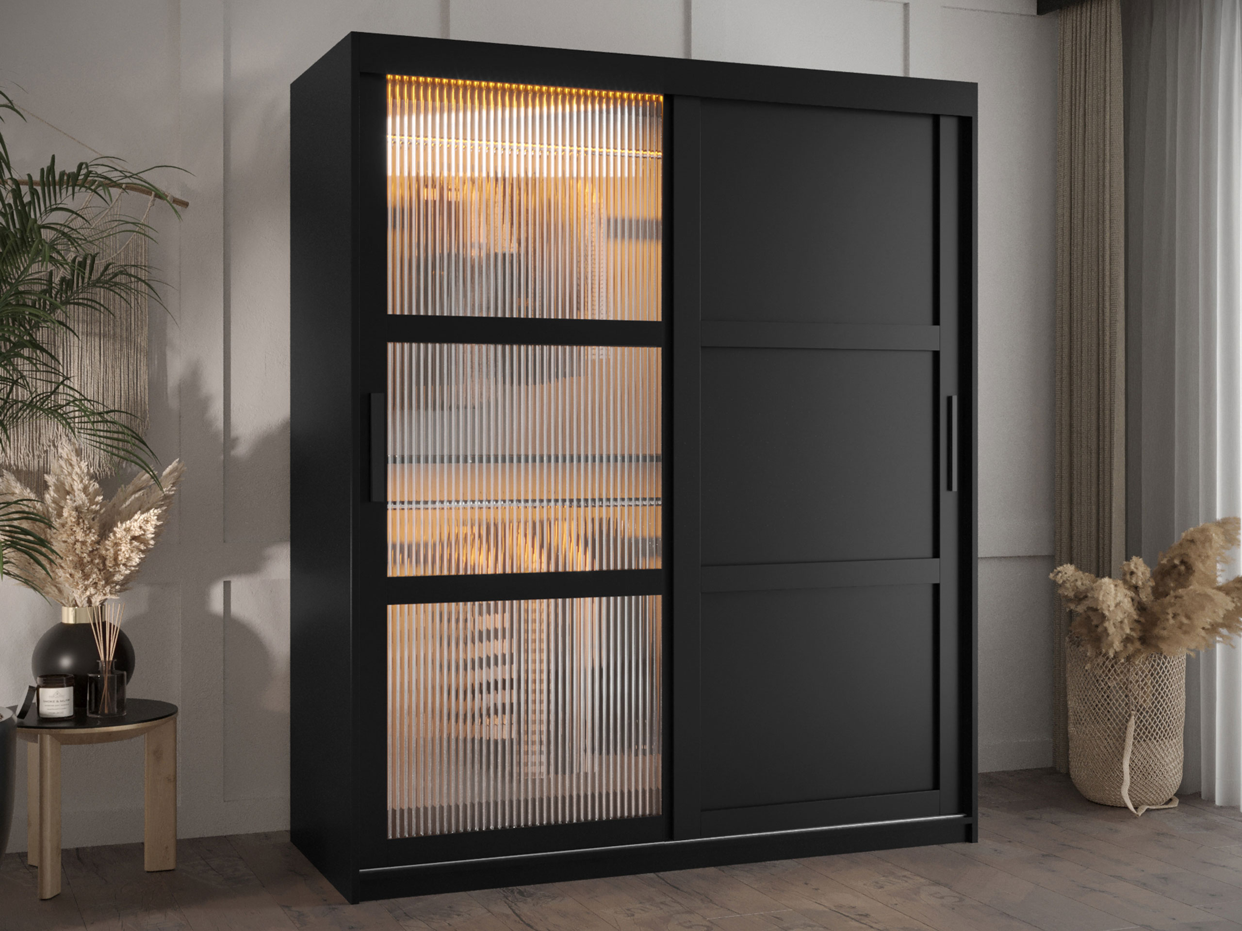 Gardróbszekrény Hartford 577 (Fekete)