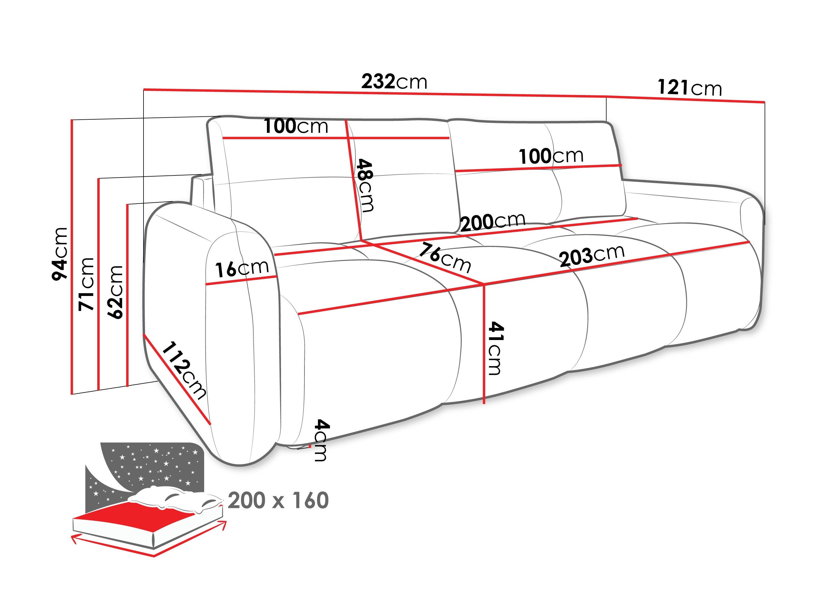 Kanapéágy Clinton 100 (Lambi 05)