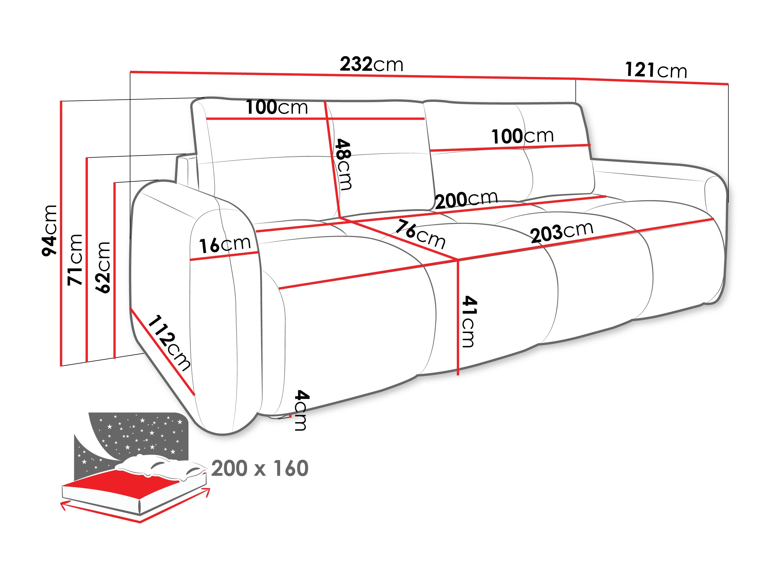 Kanapéágy Clinton 100 (Lambi 06)