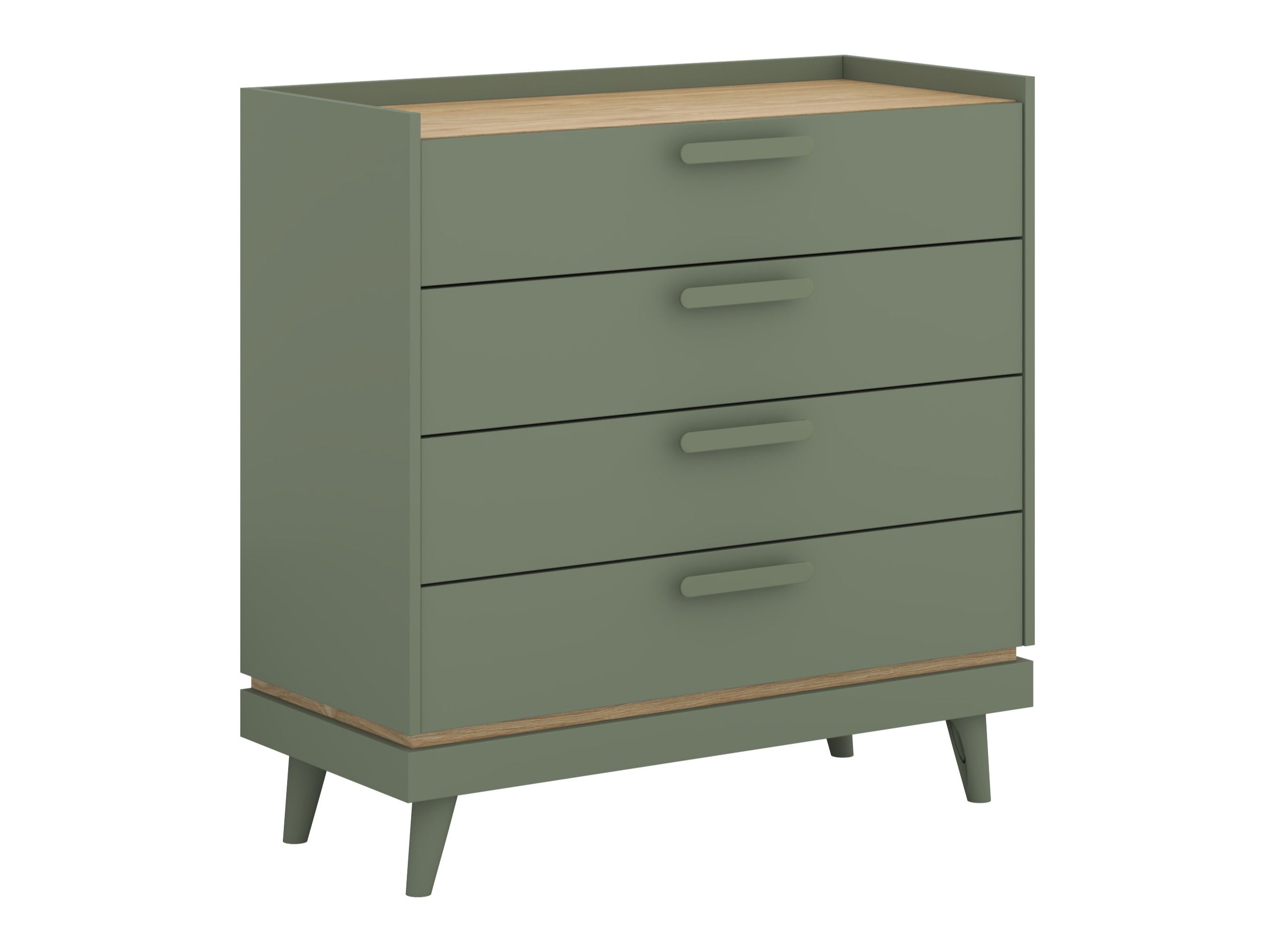 Komód Fertalu 104 (Zöld + Tölgy)