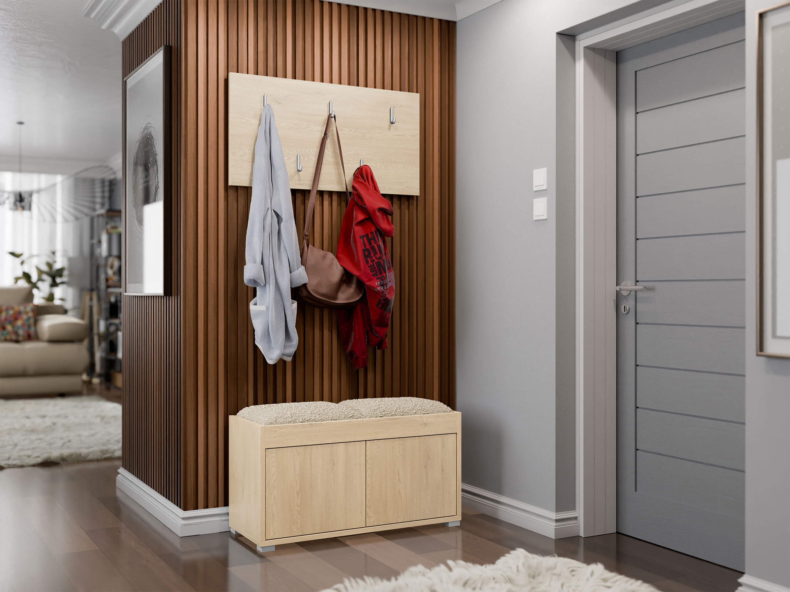 Előszoba garnitúra Comfivo Fersoe 117 (Tölgy)