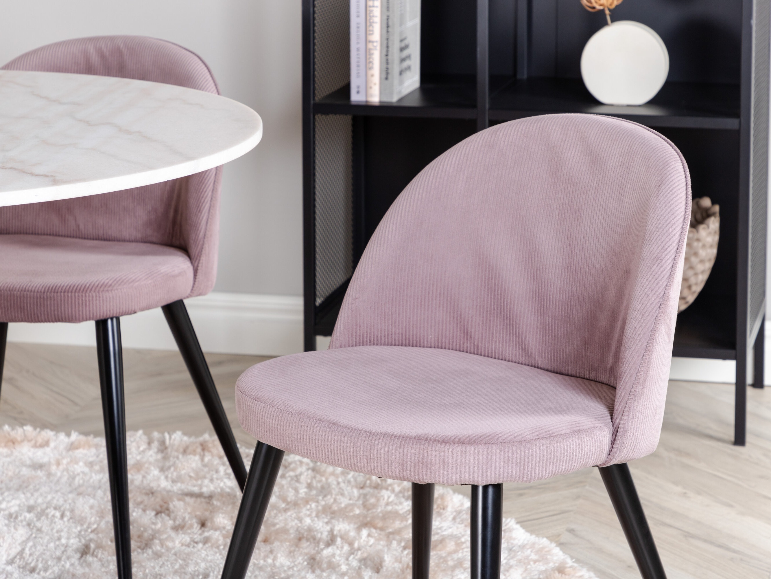 Étkezőgarnitúra Dallas 1297 (Rózsaszín + Fekete)