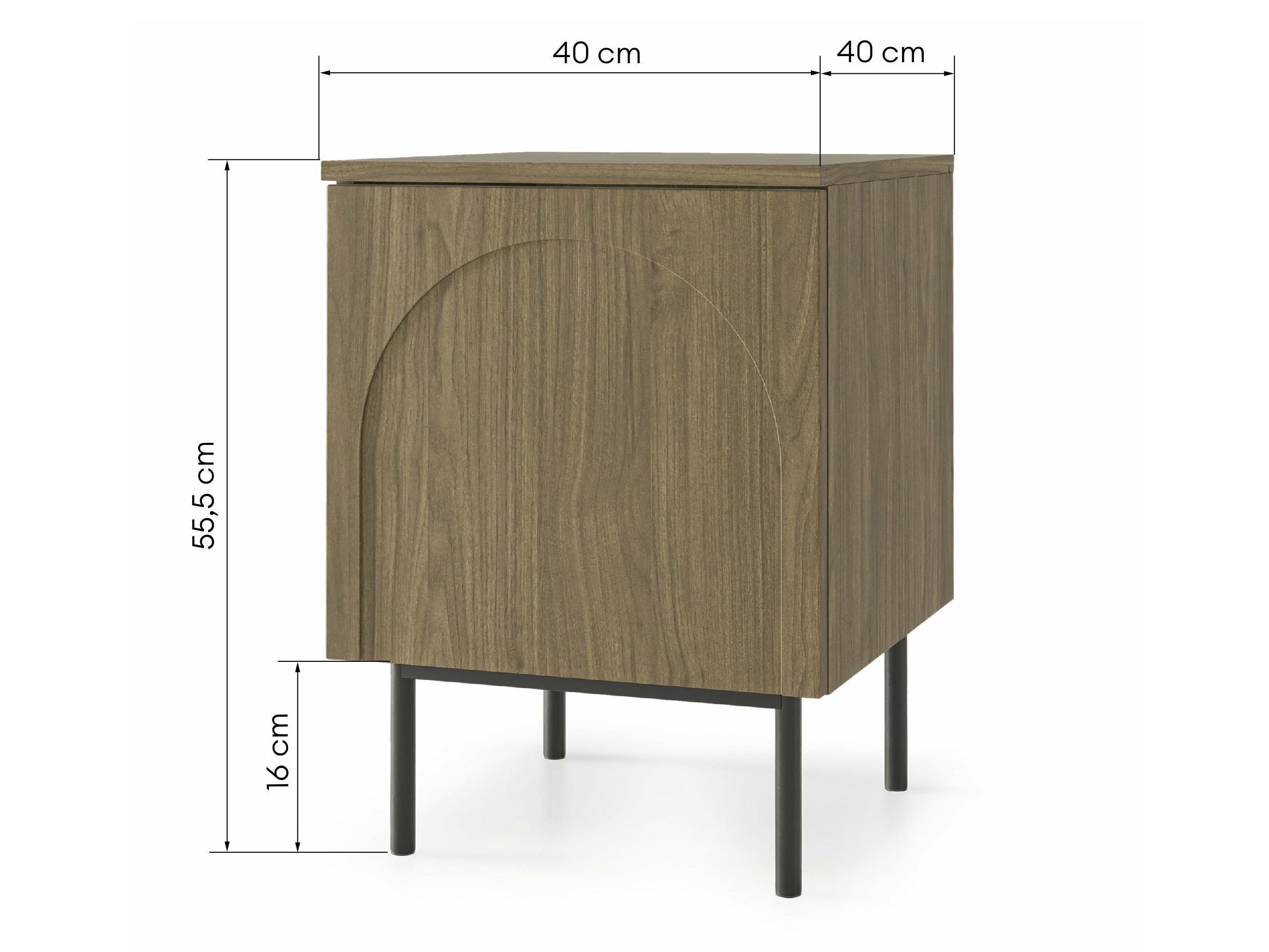 Éjjeliszekrény Burleson 109 (Fehér)