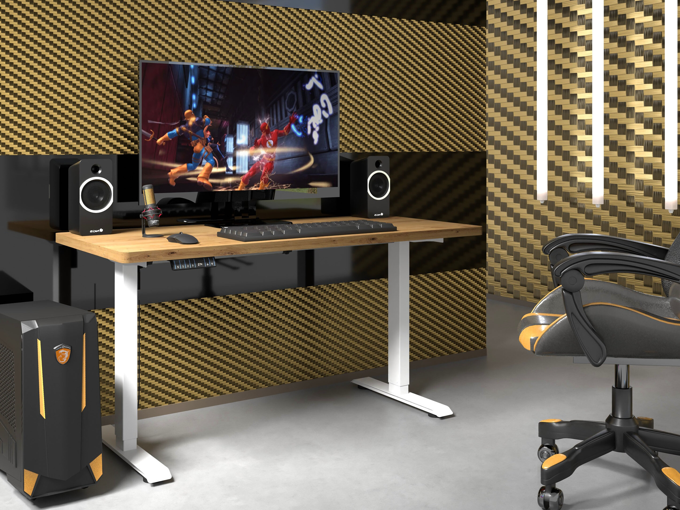 Állítható magasságú íróasztal Buffalo 184 (Fehér)