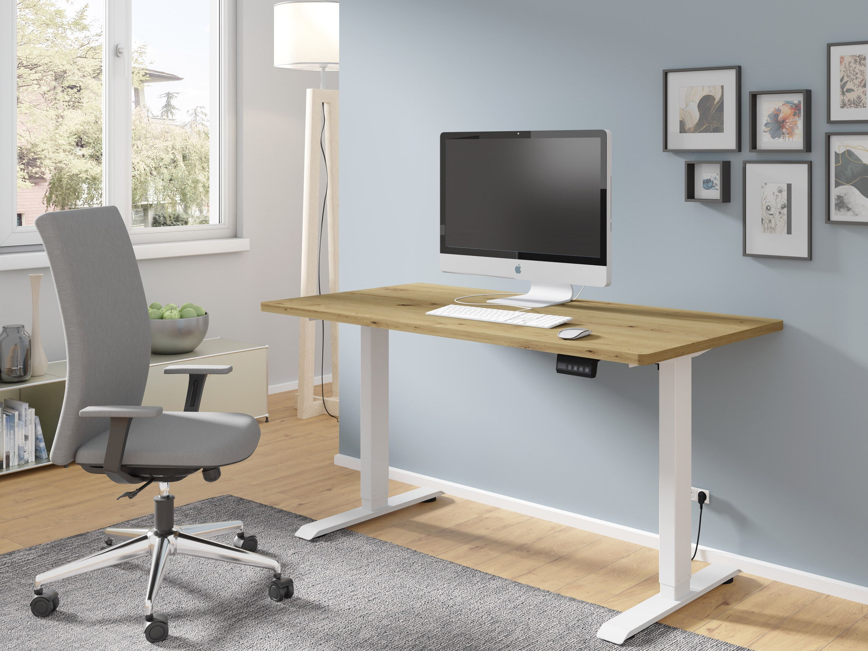 Állítható magasságú íróasztal Buffalo 184 (Fehér)