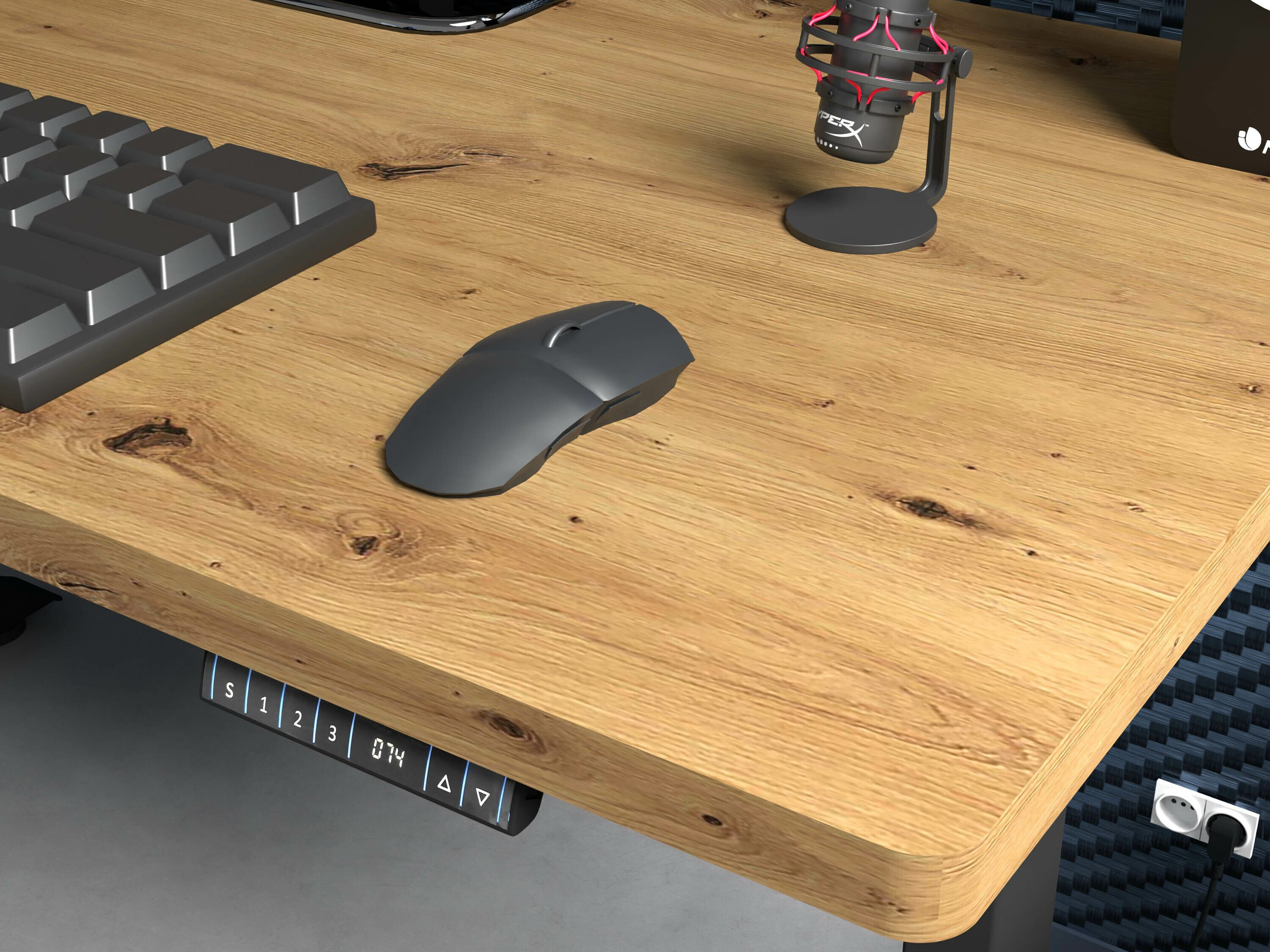 Állítható magasságú íróasztal Buffalo 184 (Fekete)