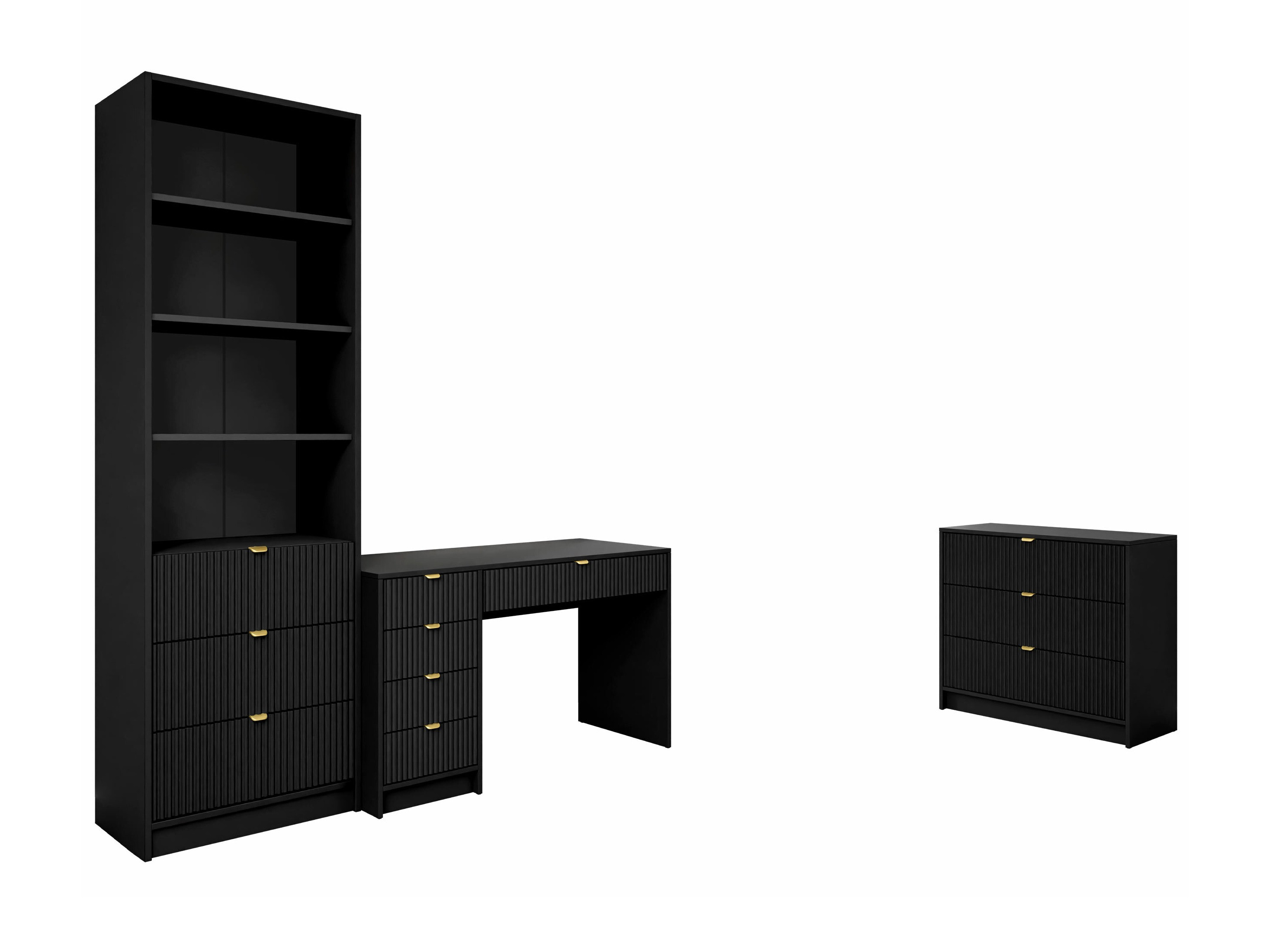 Otthoni iroda készlet Comfivo Larmire 120 (Fekete)