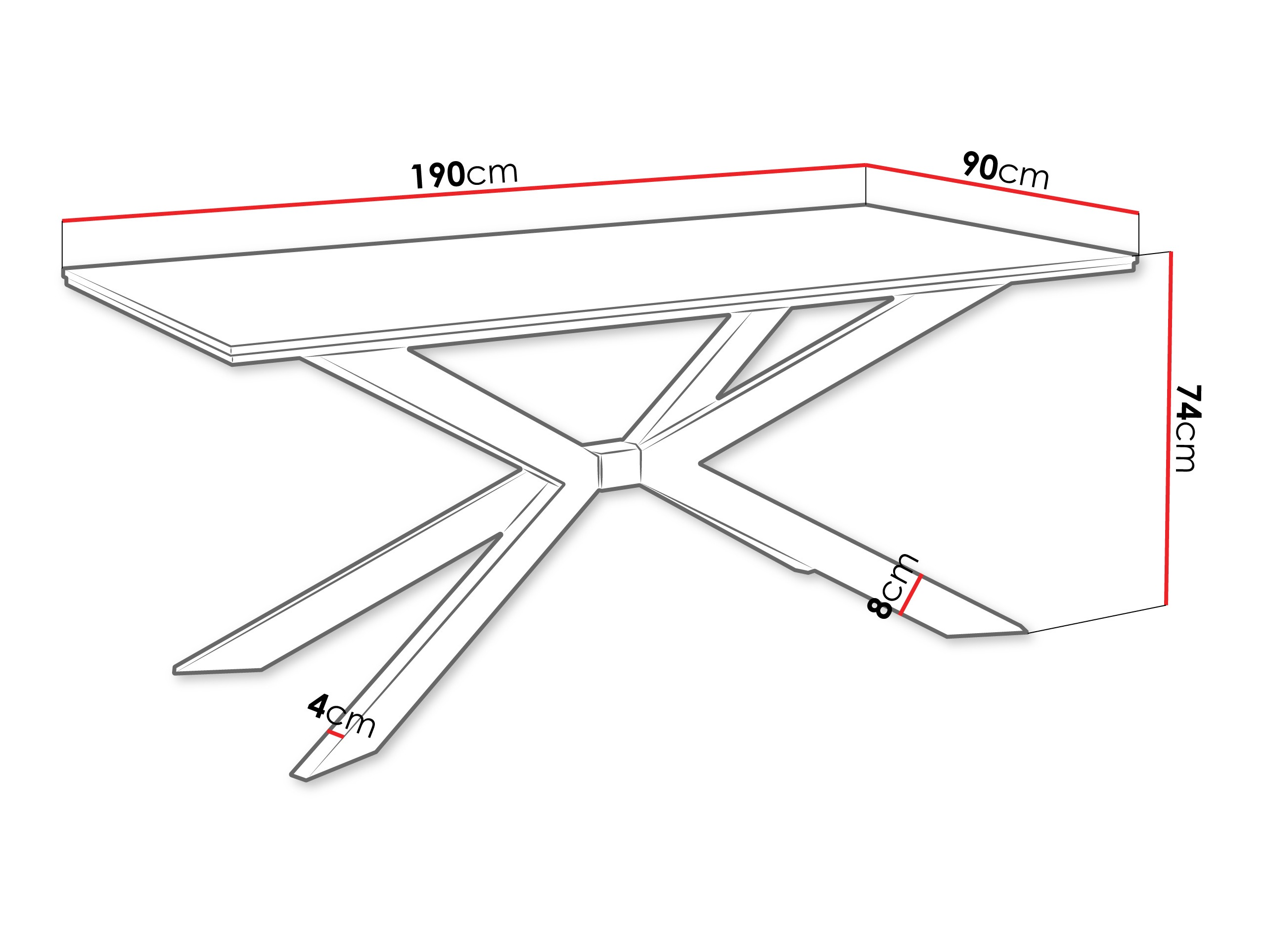 Asztal Goodyear 135 (Fehér márvány)