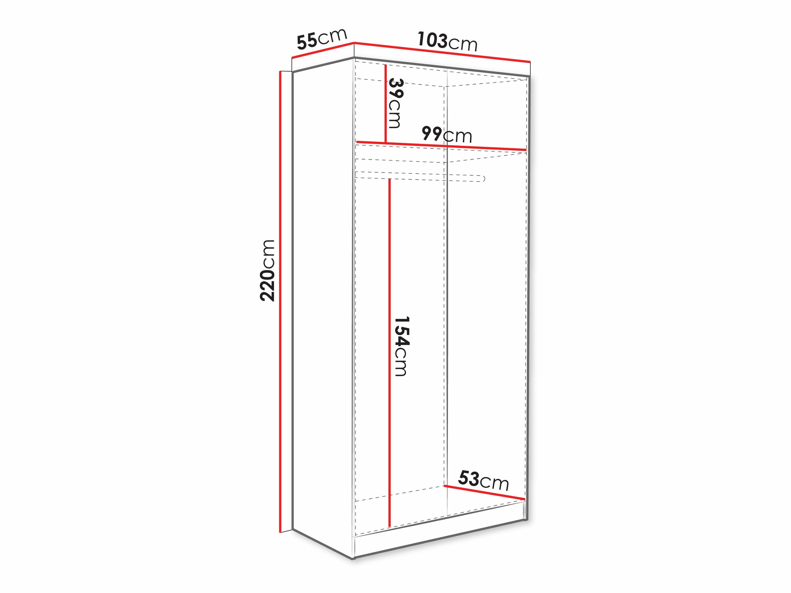 Gardróbszekrény Lunole 113 (Kasmír)