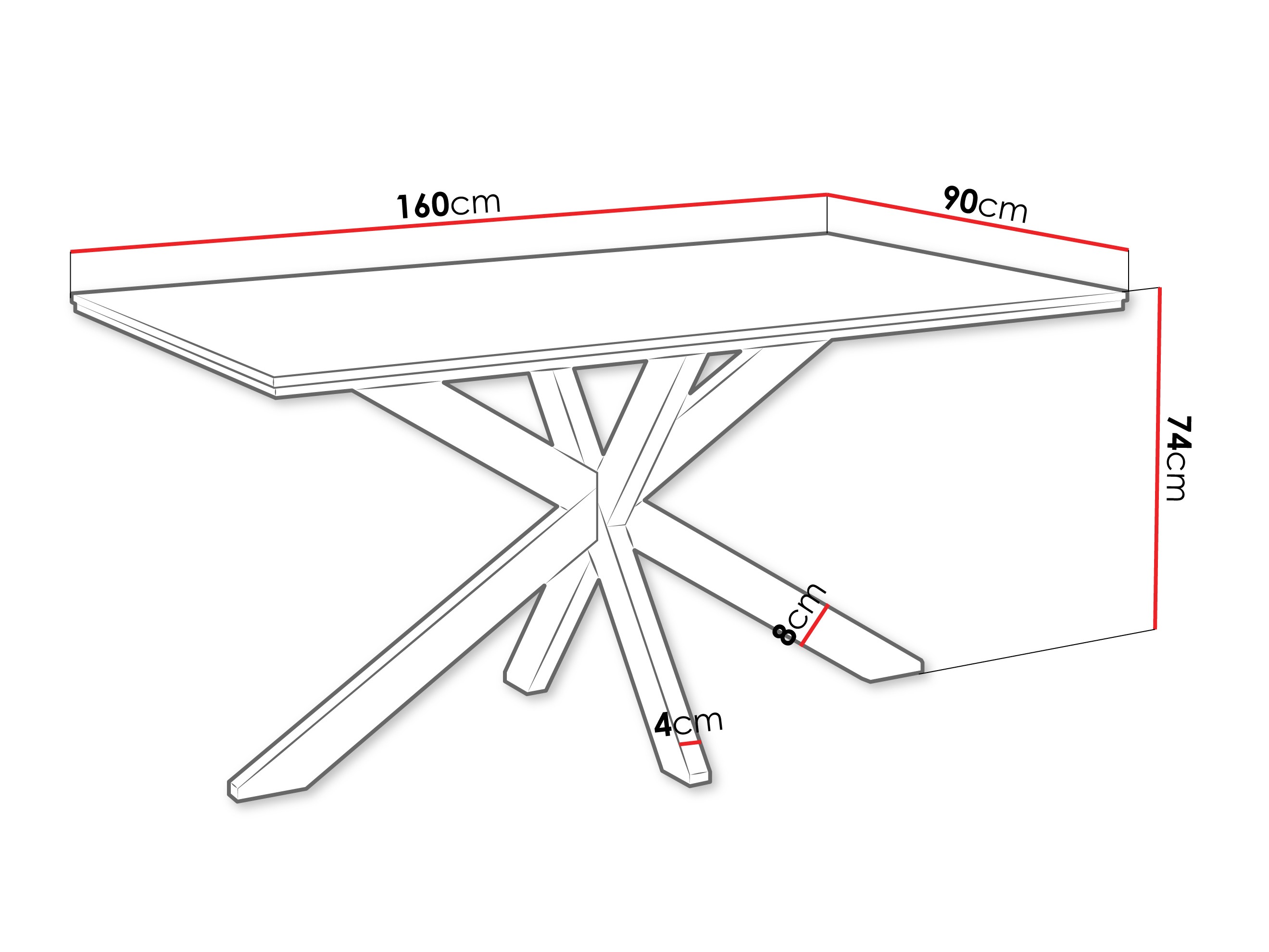 Asztal Goodyear 136 (Wotan tölgy)