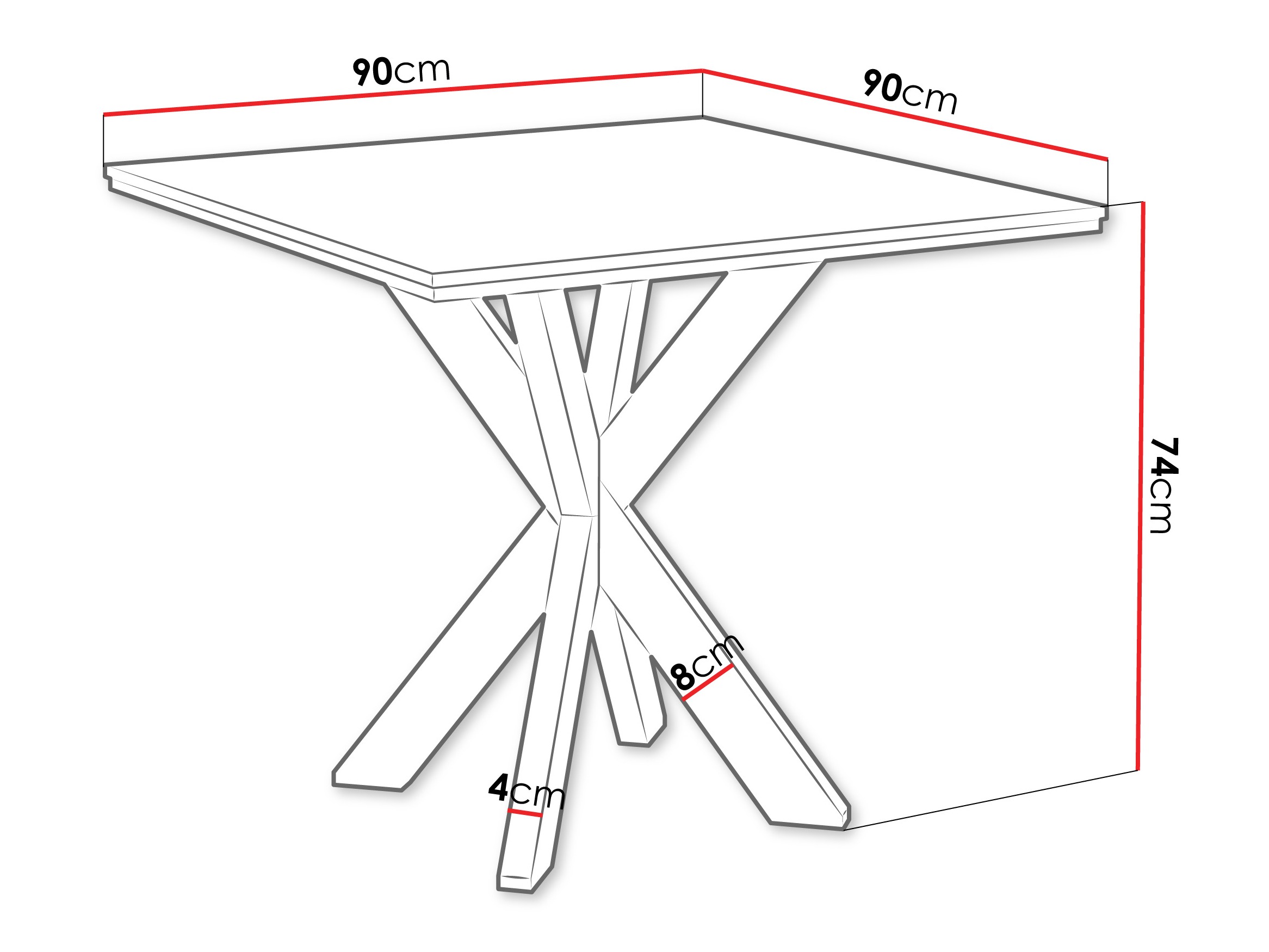 Asztal Goodyear 137 (Fekete márvány)