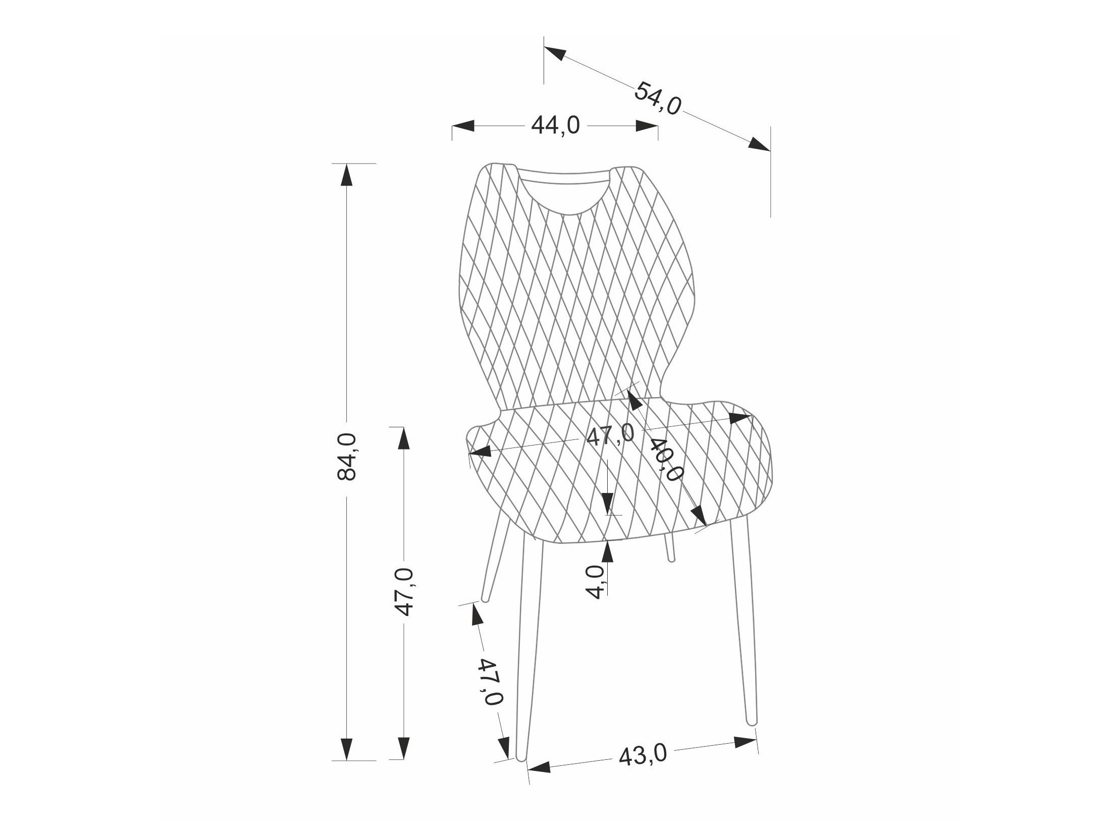 Szék Houston 2069 (Fekete)