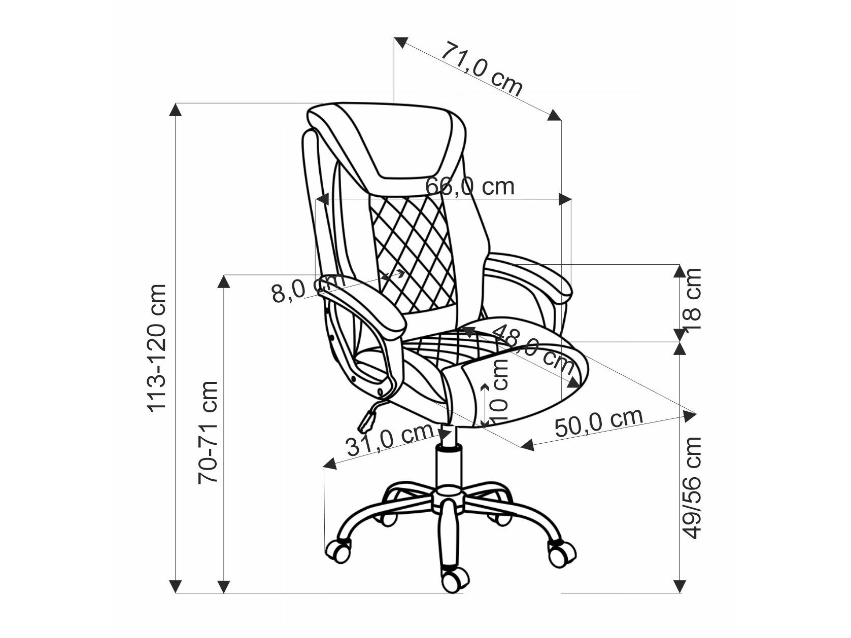 Irodai szék Houston 1602 (Fekete)