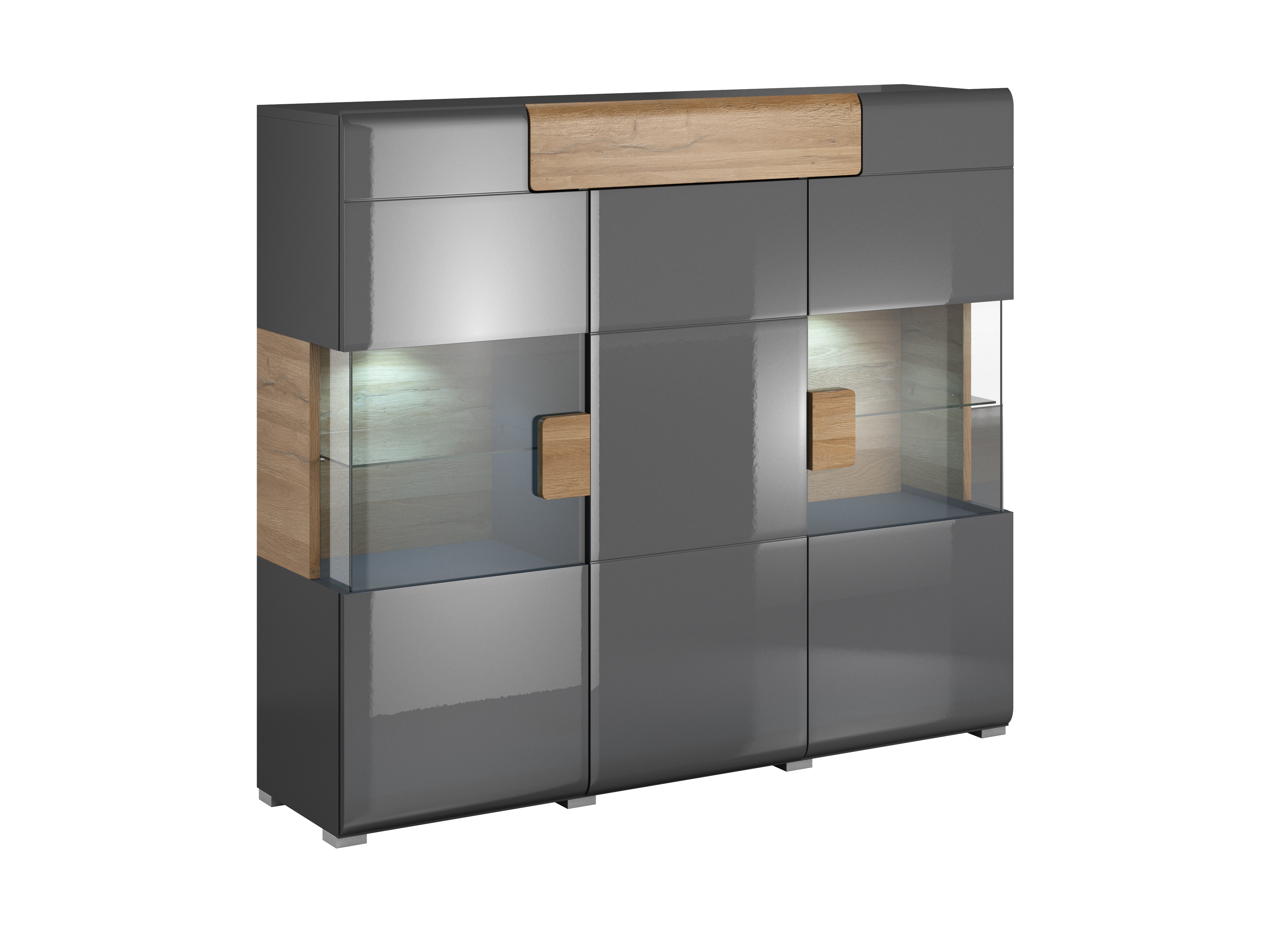 Szekrény Torsone 100 (Antracit + Gloss antracit + Grandson tölgy)