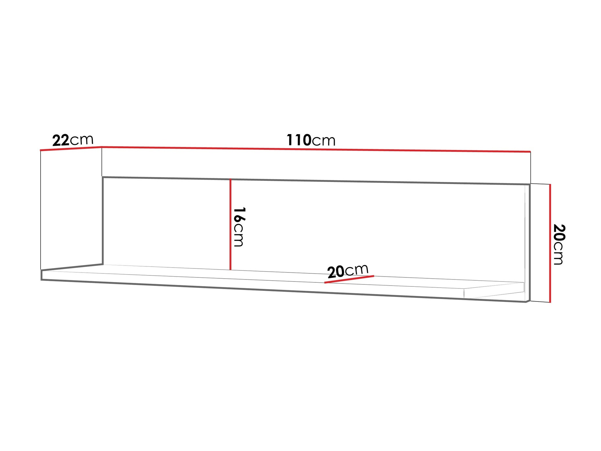Fali polc Romelbo 141 (Fehér + Tölgy)