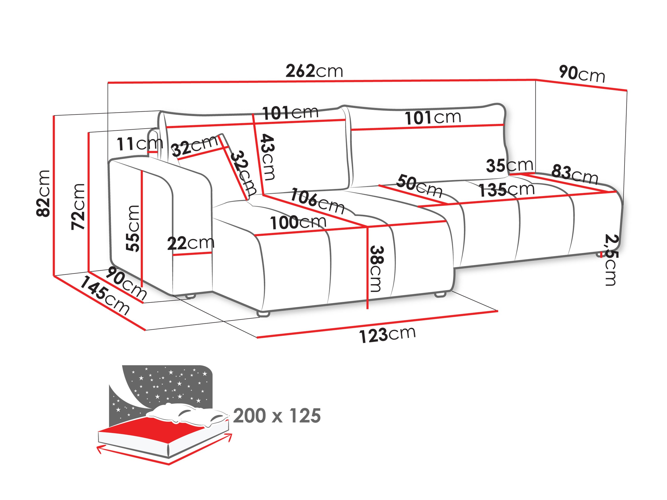 Sarokkanapé Comfivo Laurus III (Velo 621)