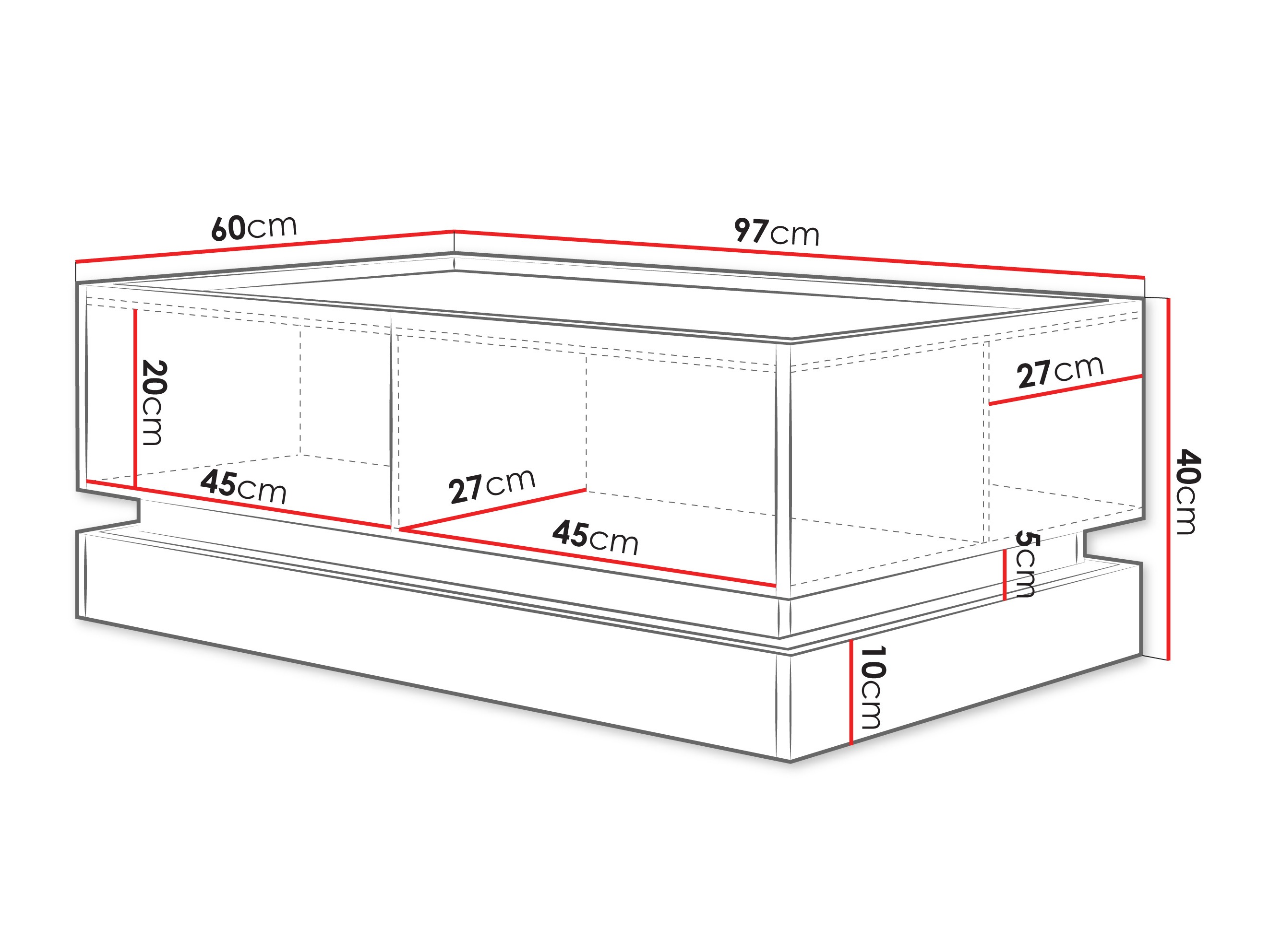 Dohányzóasztal Comfivo Tilia (Fekete + Tölgy)