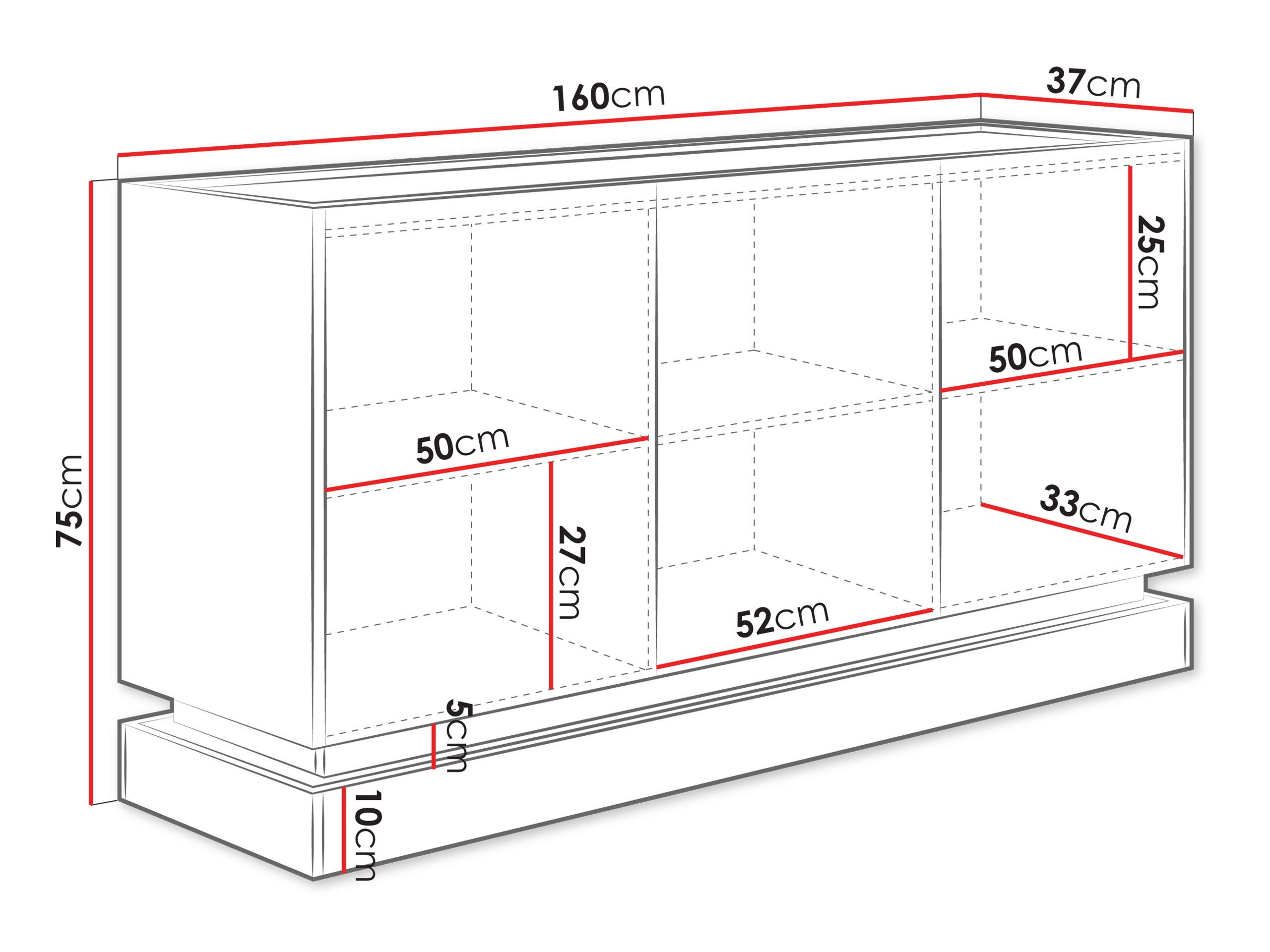 Szekrény Comfivo Tilia I (Fekete + Tölgy)