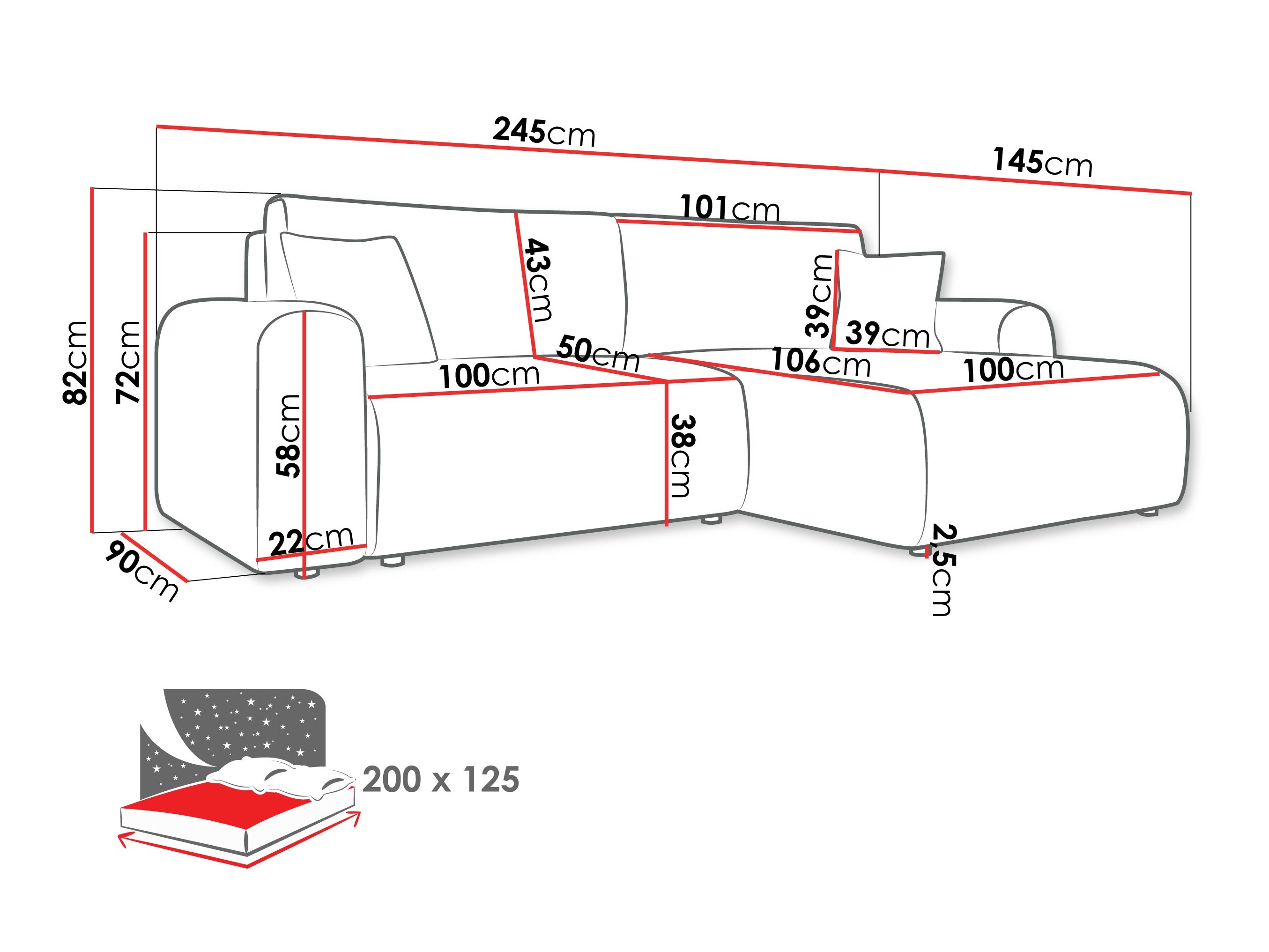 Sarokkanapé Shelton 109 (Poso 100)