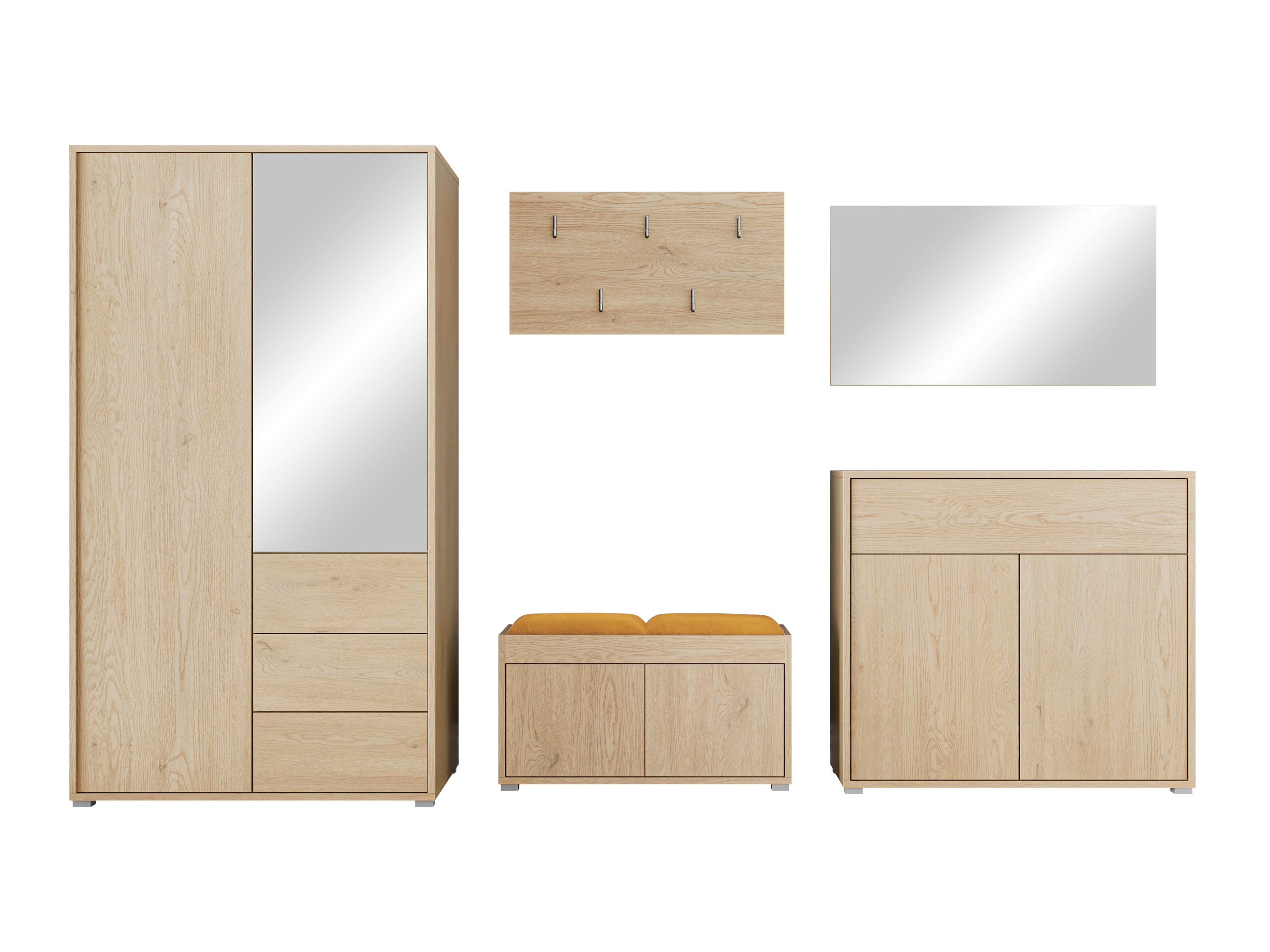 Előszoba garnitúra Comfivo Fersoe 118 (Tölgy)