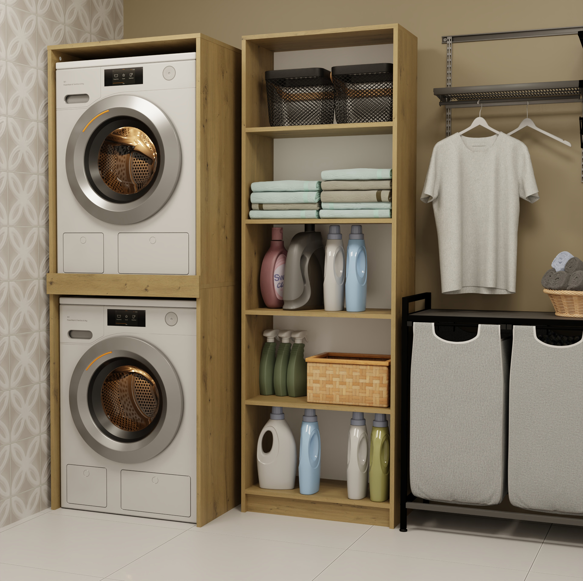 Fürdőszoba polc Balelbo 108 (Artisan tölgy)