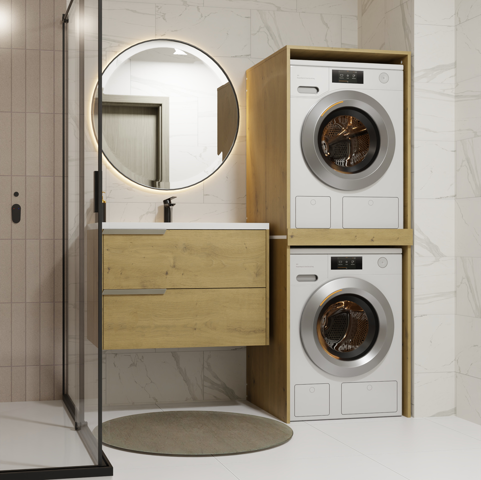 Fürdőszoba polc Balelbo 108 (Artisan tölgy)