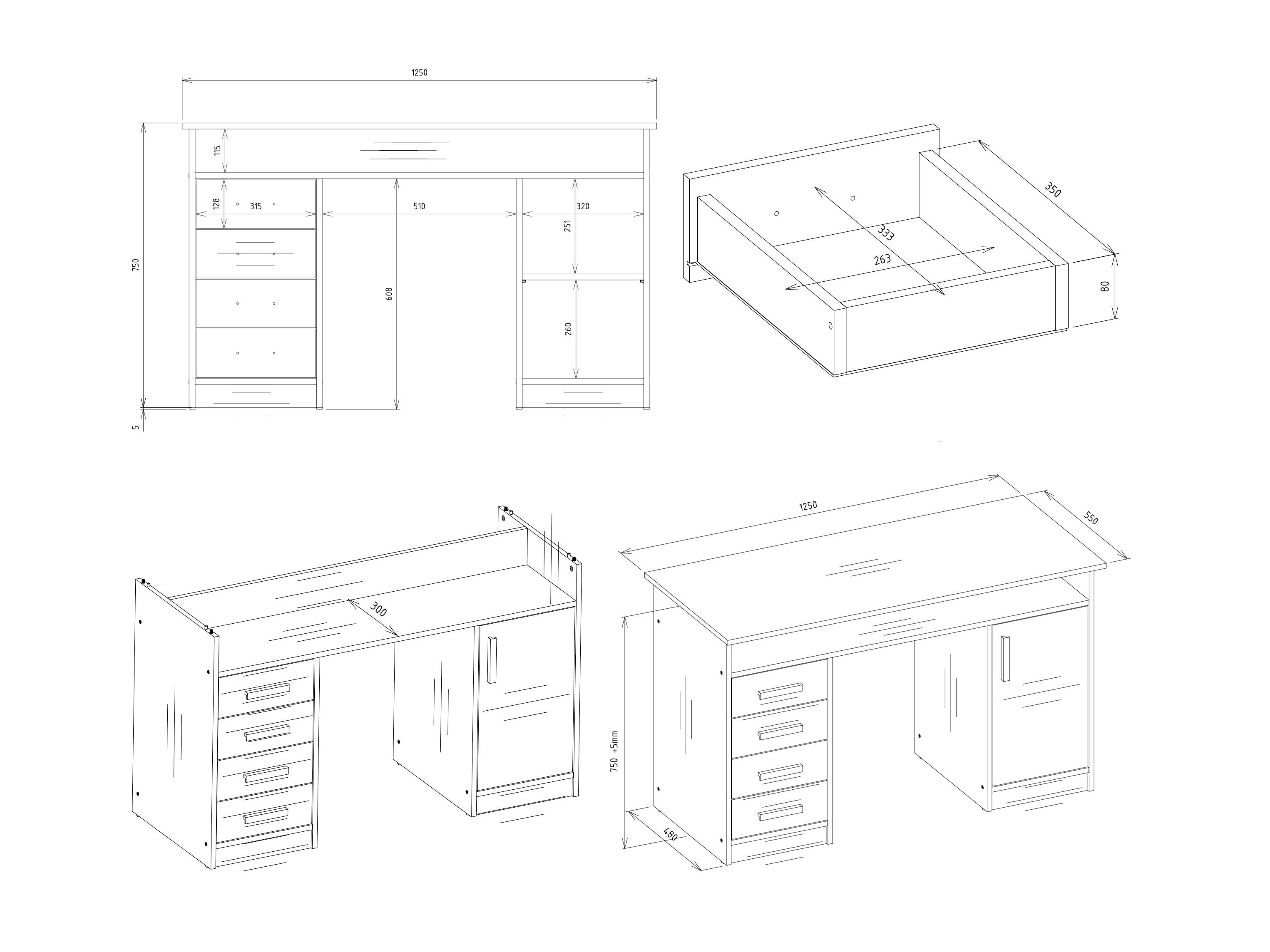 Íróasztal Mandeville 329 (Artisan aok)