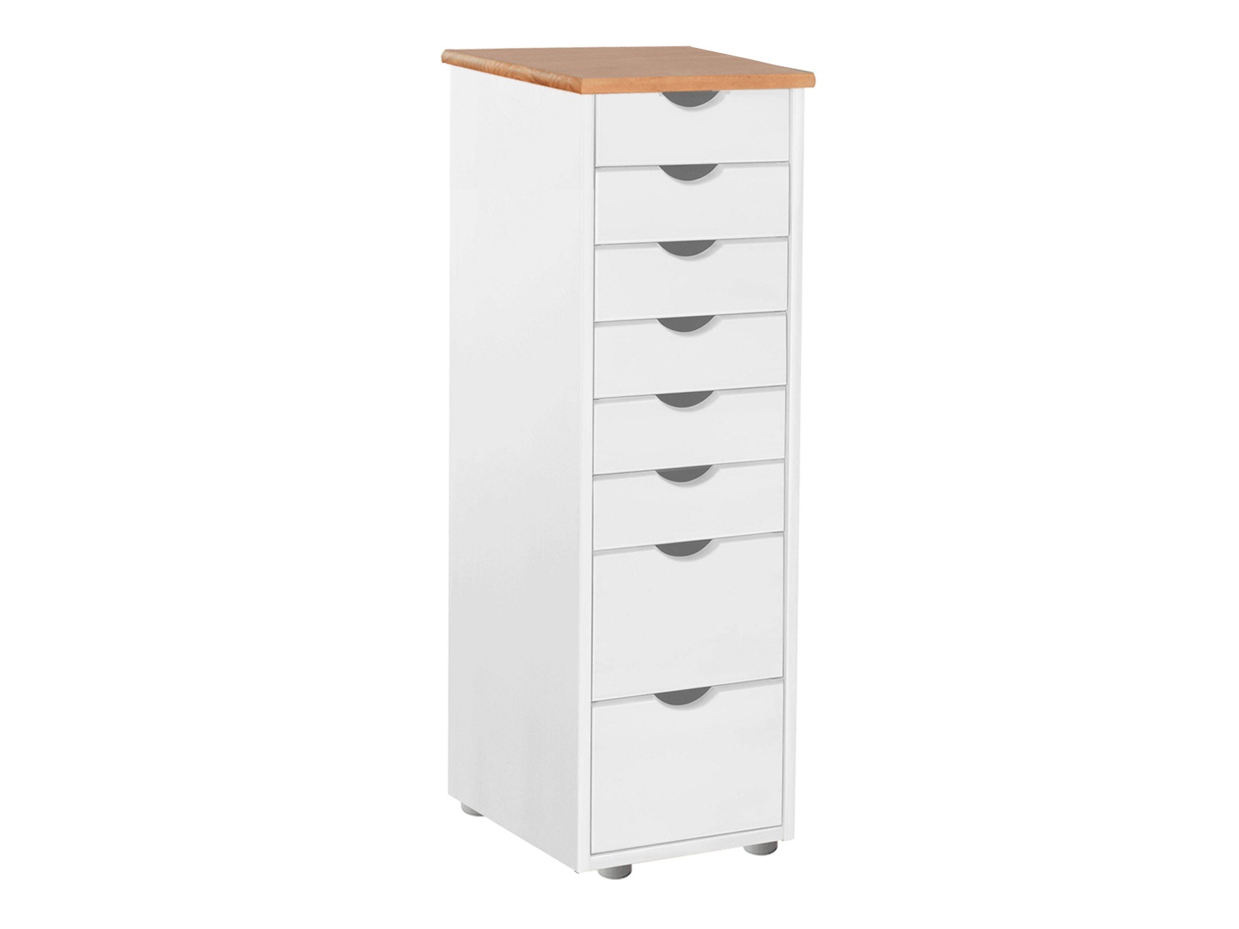 Komód Denton 138 (Fehér + Világos fa)