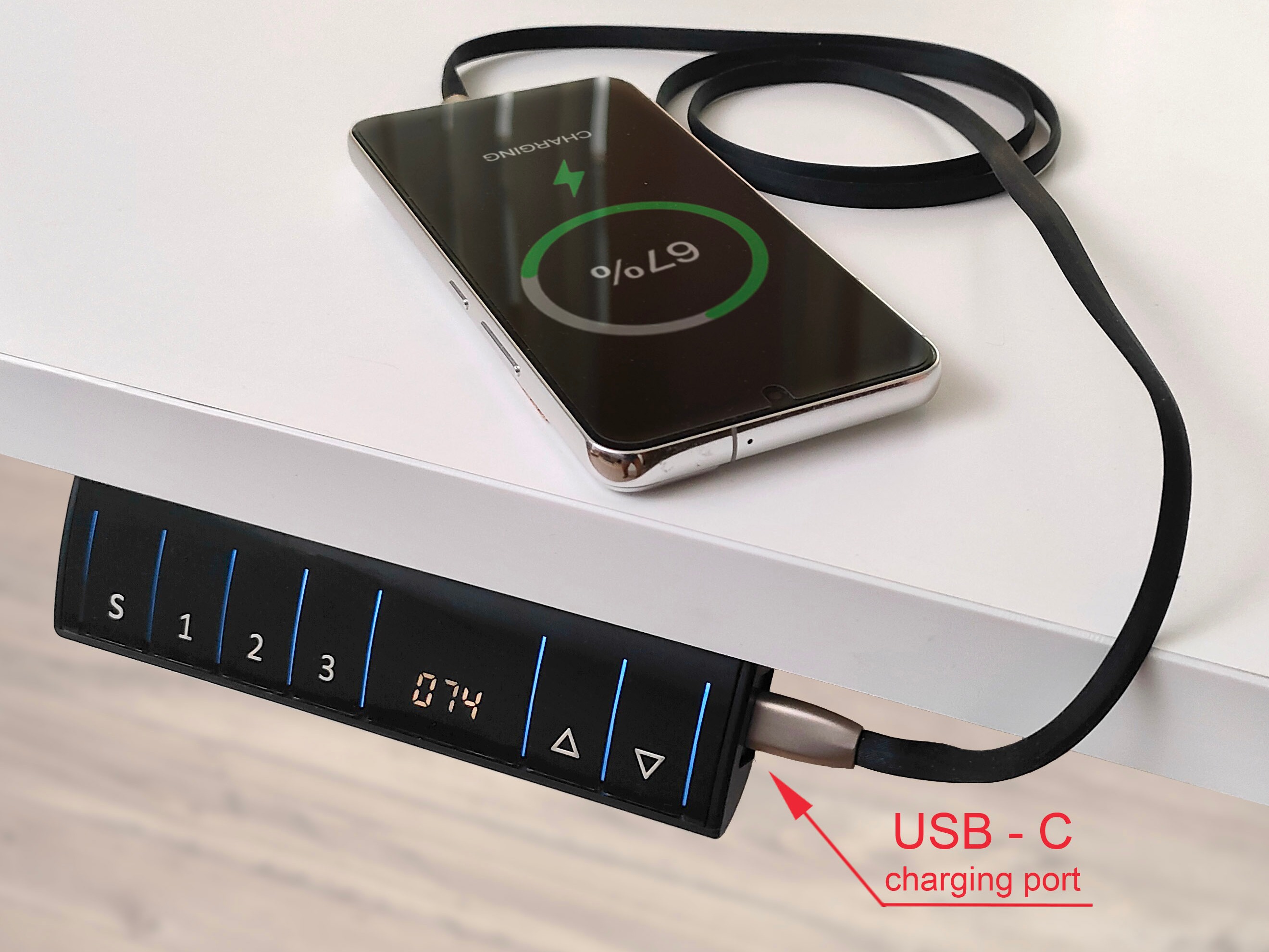 Állítható magasságú íróasztal Buffalo 183 (Fekete)