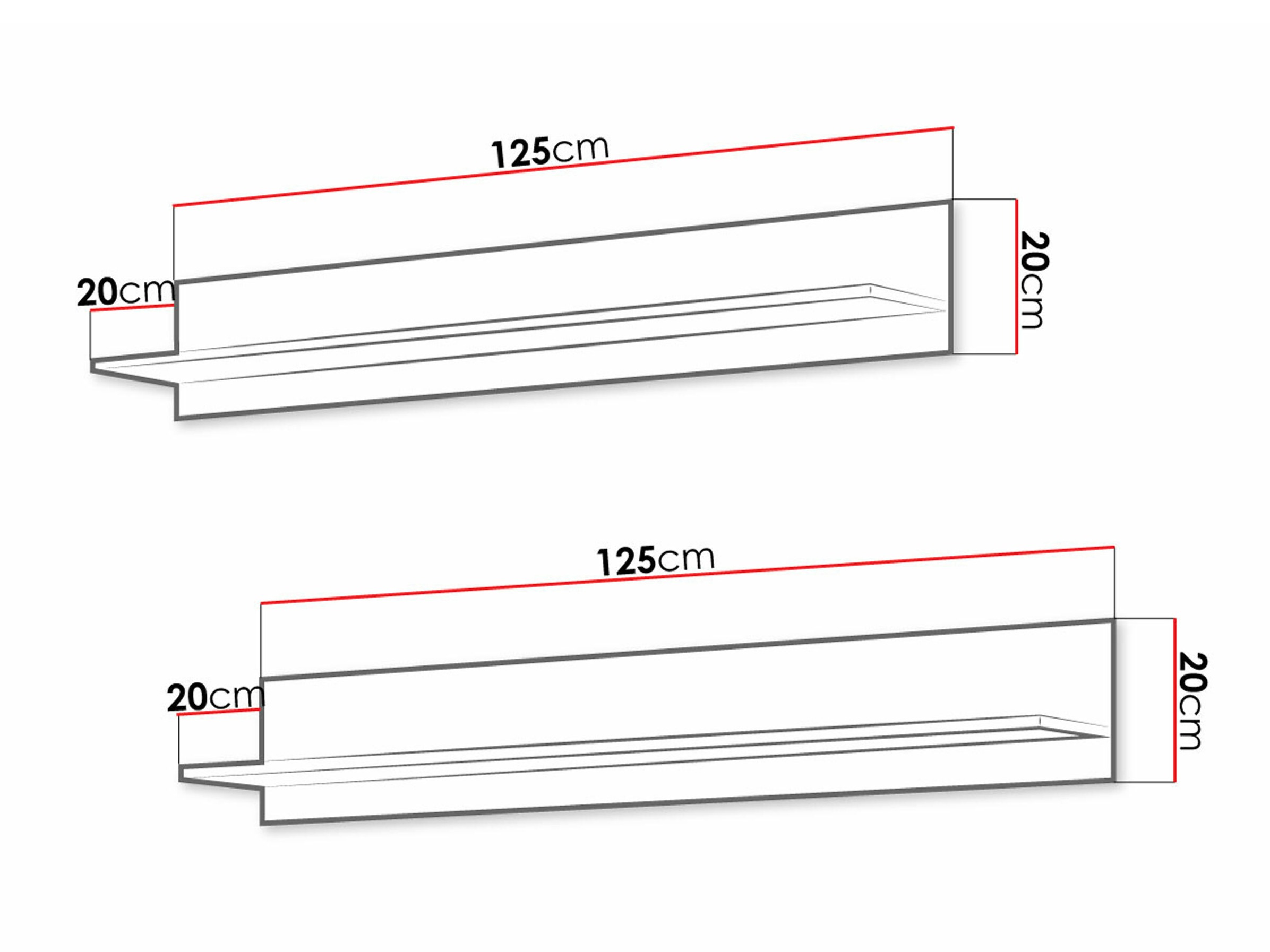 Függő polc szettek Tornola 104 (Fekete)