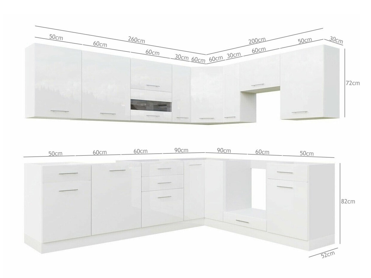 Moduláris konyhabútorszett Tiffa White 149