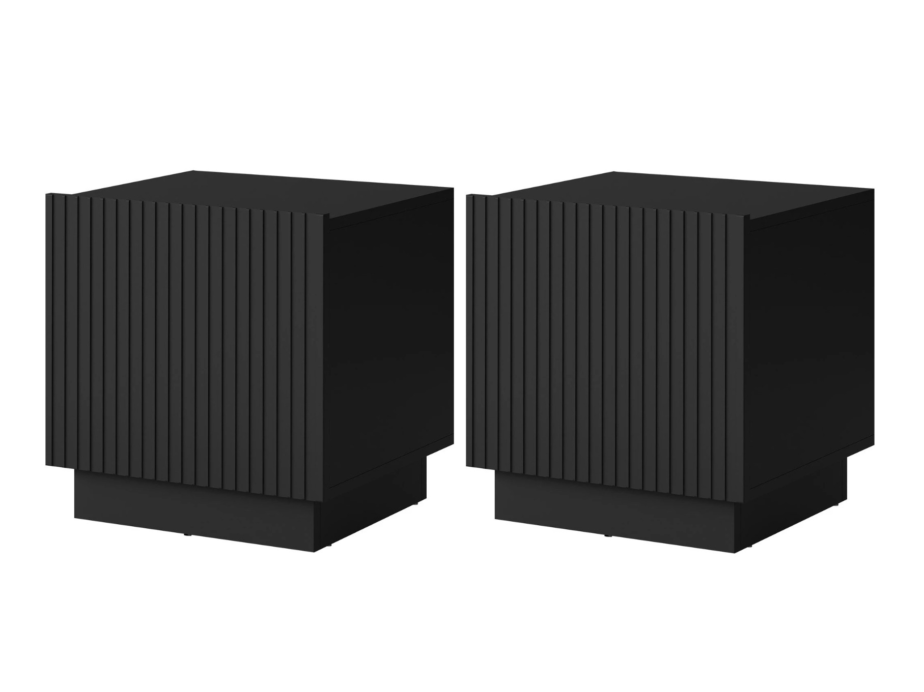 Éjjeliszekrény szett Lingua (Fekete)