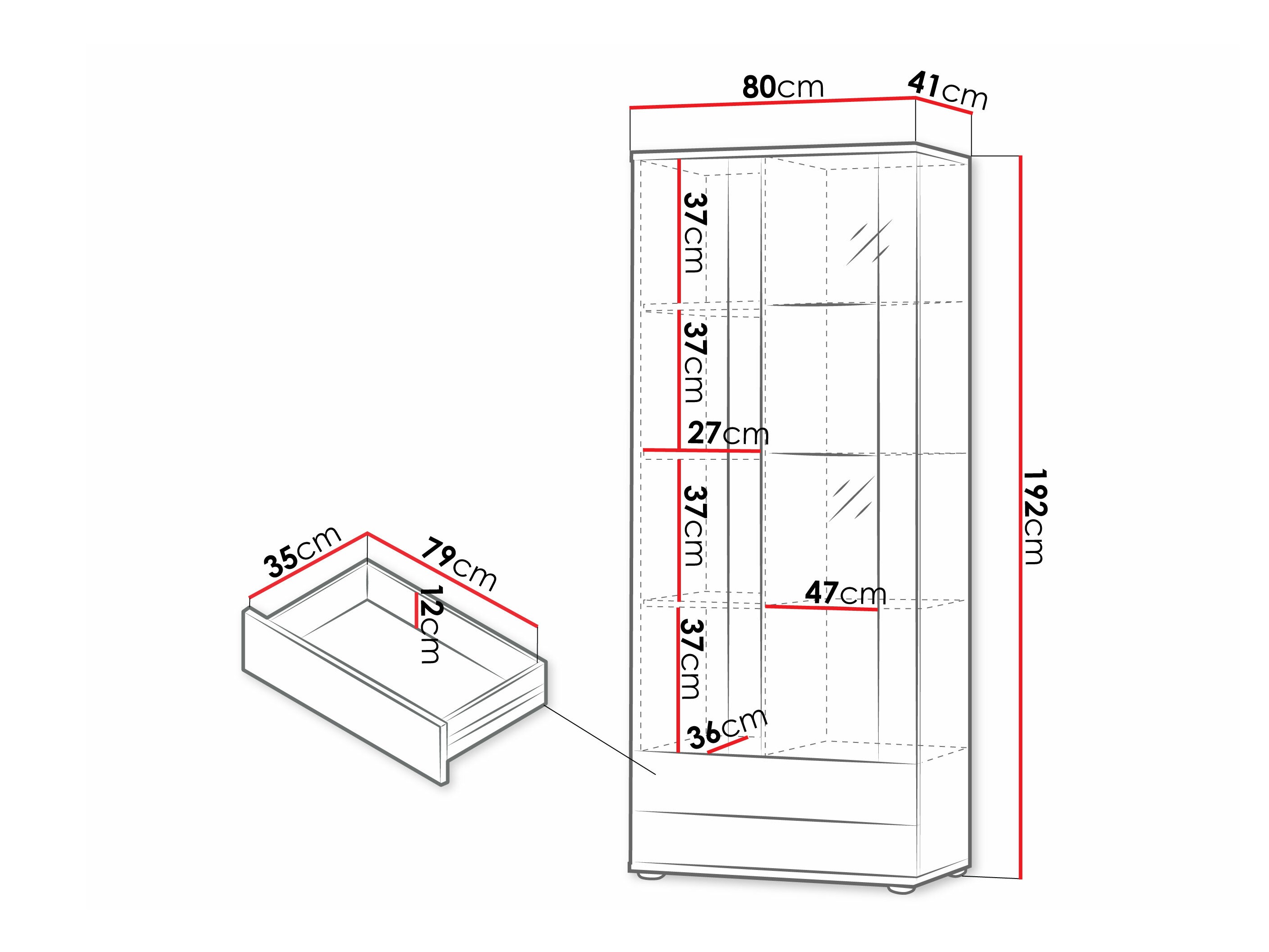 Könyvespolc Tornola 105 (Lefkas tölgy + Fekete)