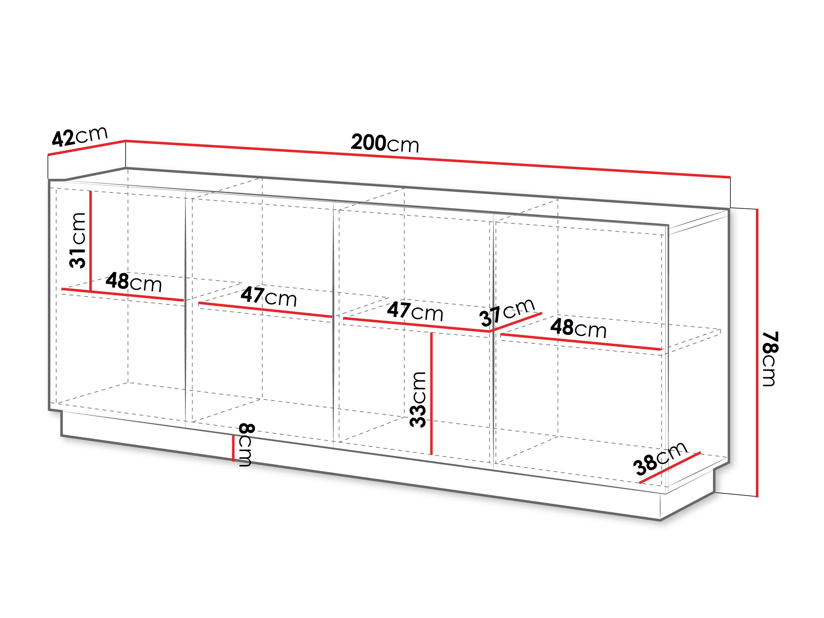 Szekrény Lingua (Fehér)