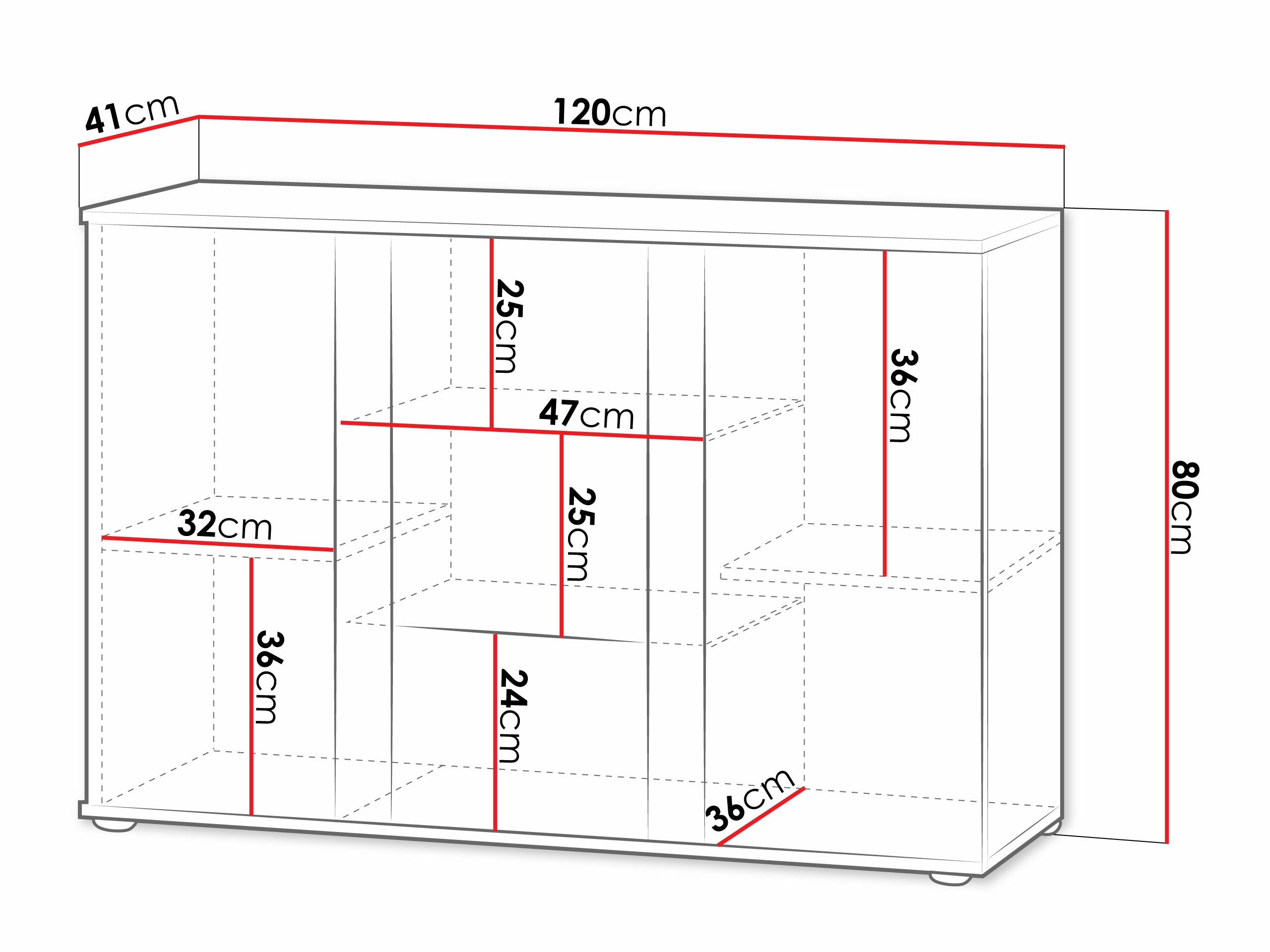 Szekrény Tornola 106 (Fehér + Fényes fehér)