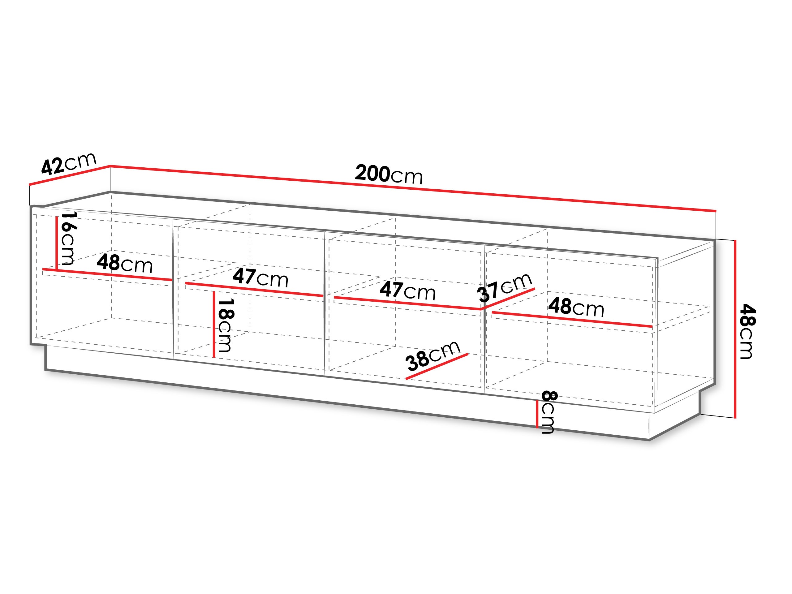 TV-állvány Lusonu 104 (Fehér)