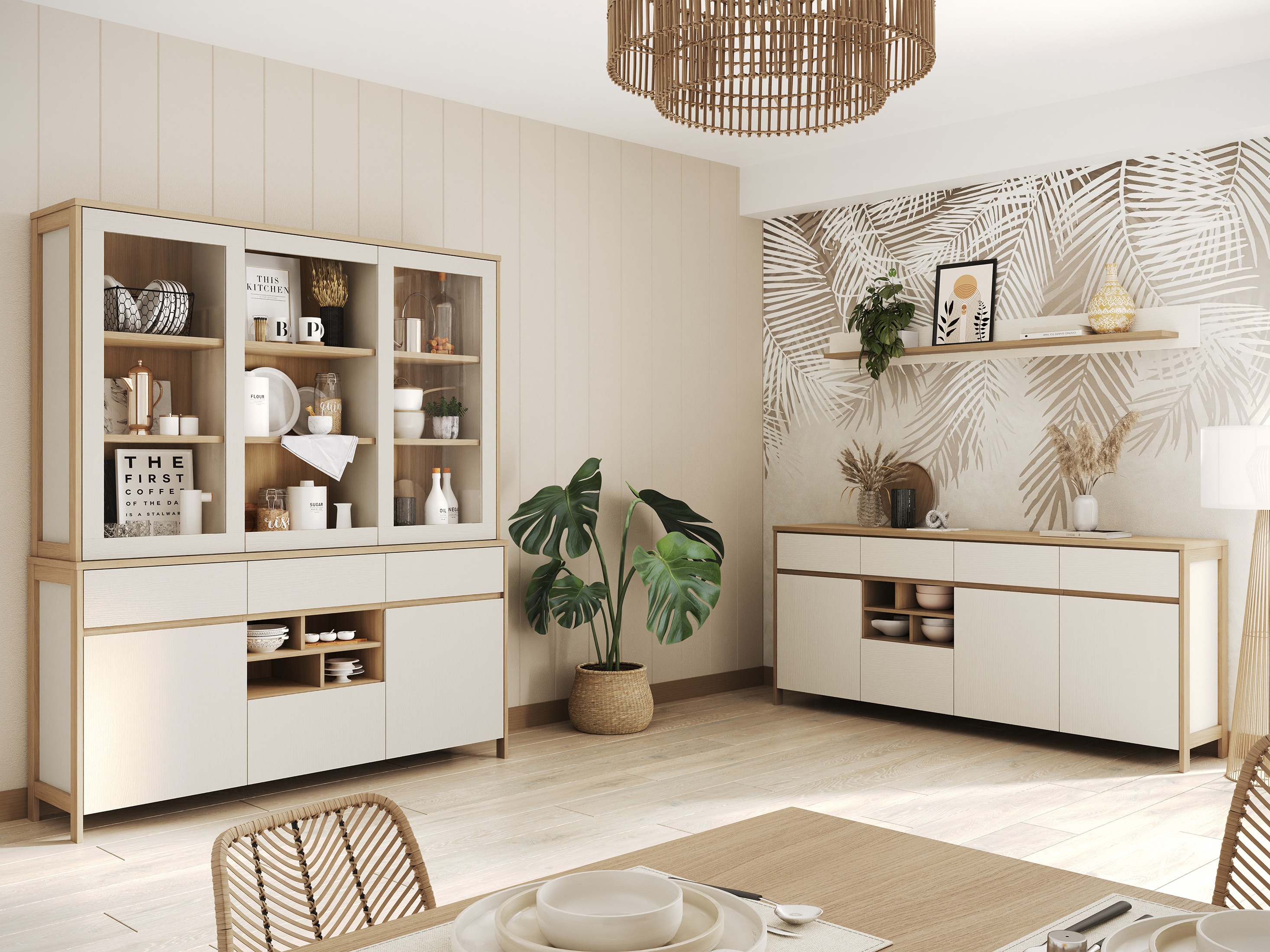 Könyvespolc Fermaru 100 (Fehér + Tölgy)