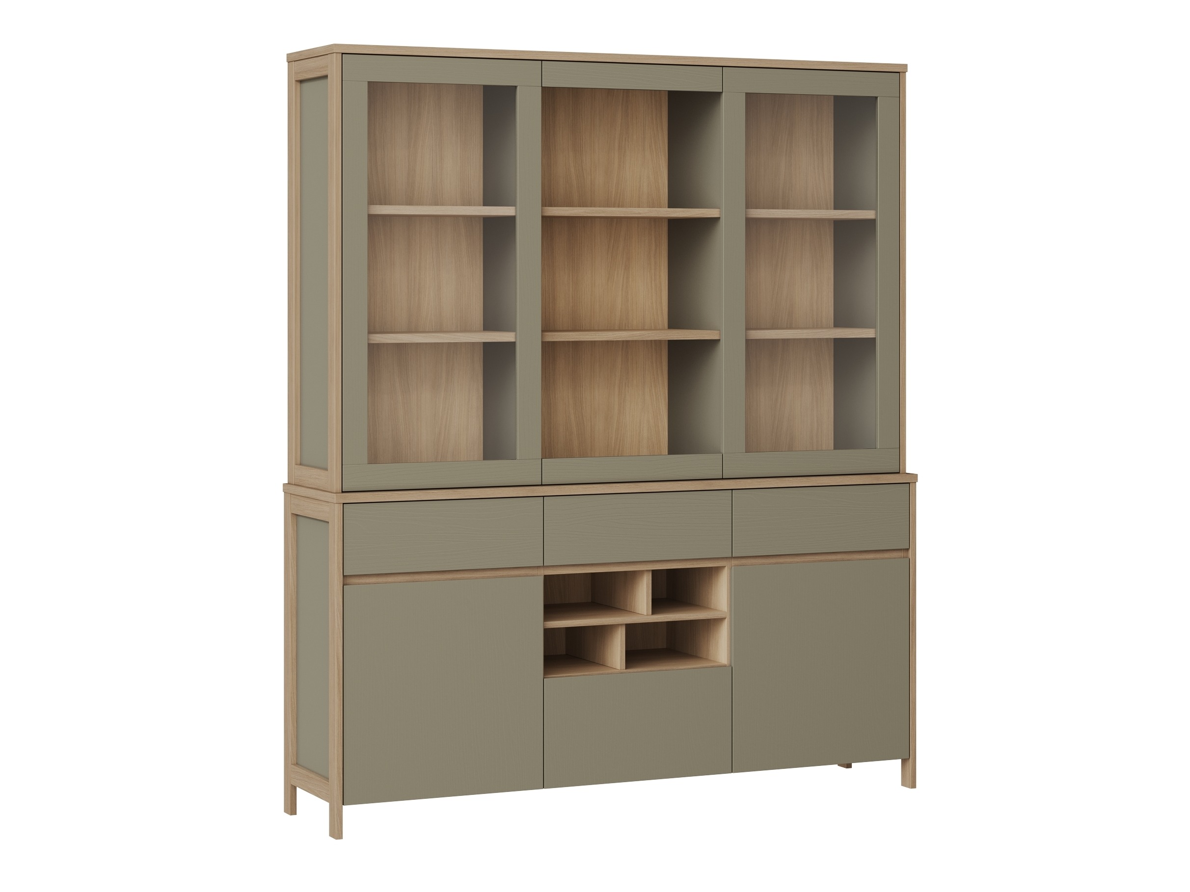 Könyvespolc Fermaru 100 (Poros zöld + Tölgy)