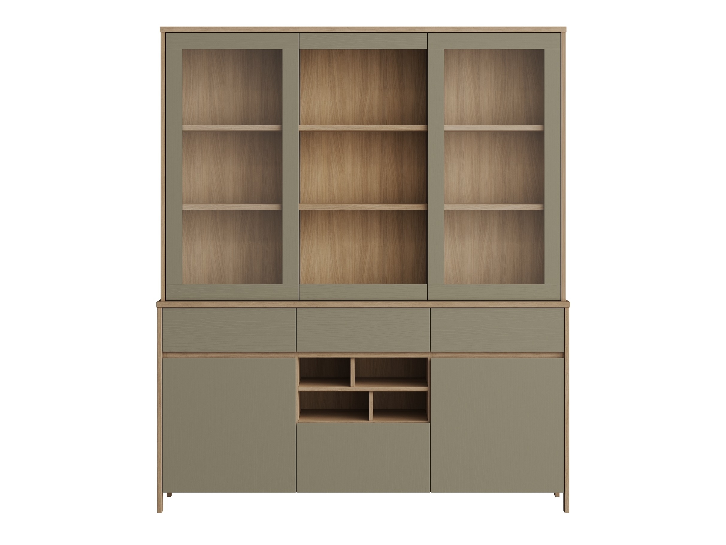 Könyvespolc Fermaru 100 (Poros zöld + Tölgy)