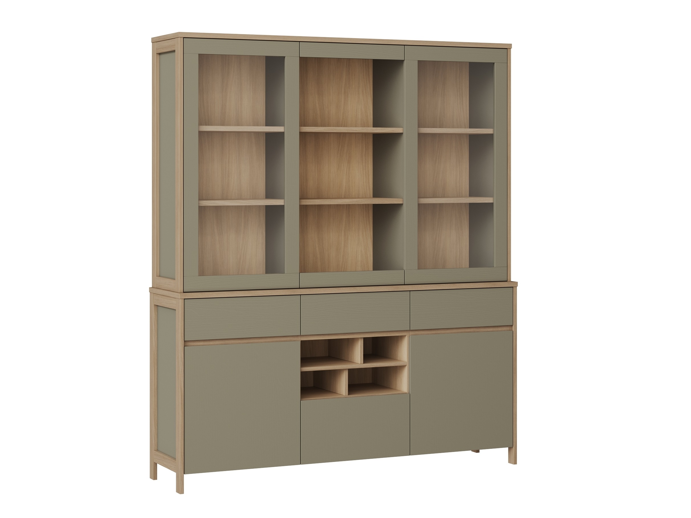 Könyvespolc Fermaru 100 (Poros zöld + Tölgy)