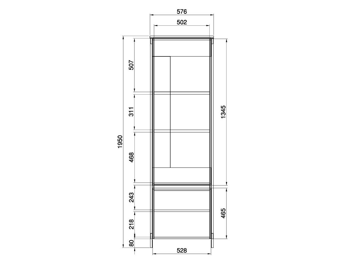 Könyvespolc Fermaru 101 (Fehér + Tölgy)
