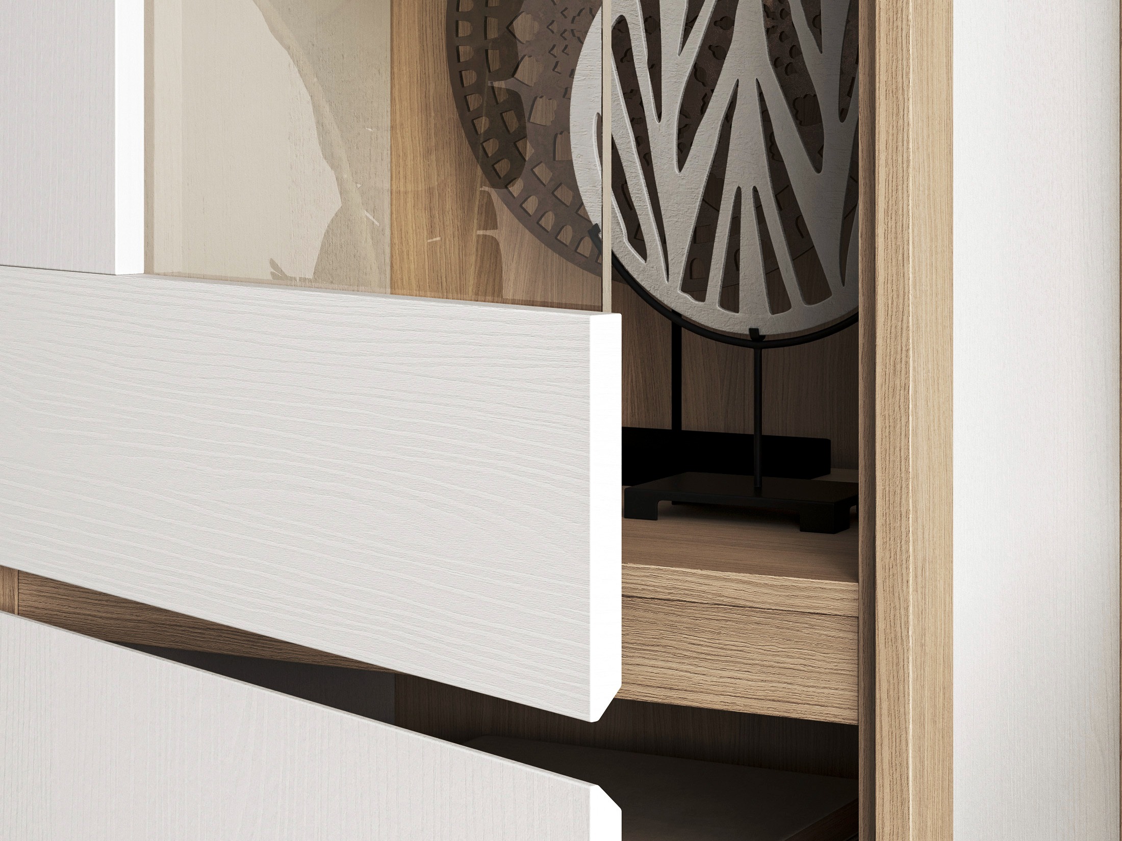 Könyvespolc Fermaru 101 (Fehér + Tölgy)