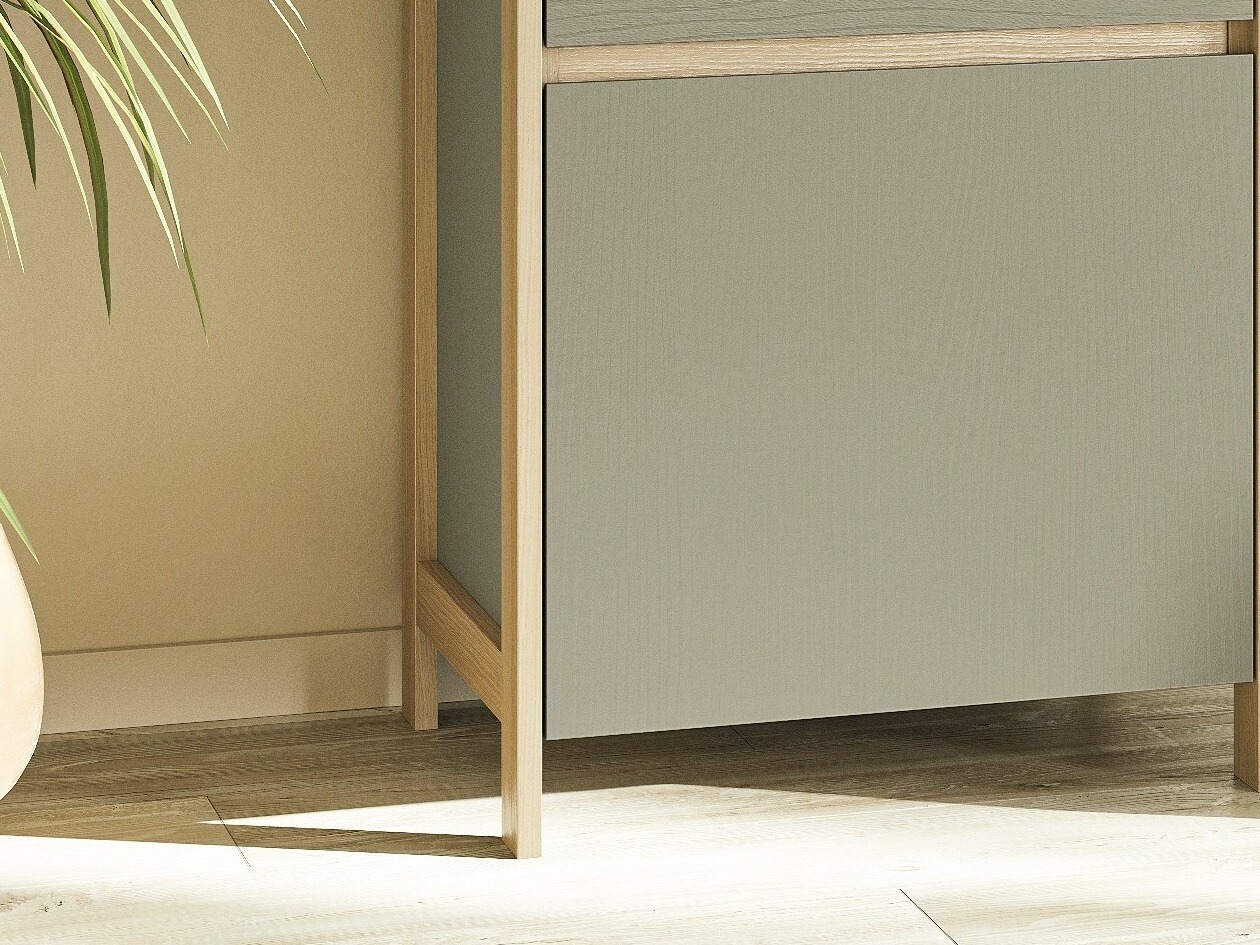 Könyvespolc Fermaru 101 (Poros zöld + Tölgy)